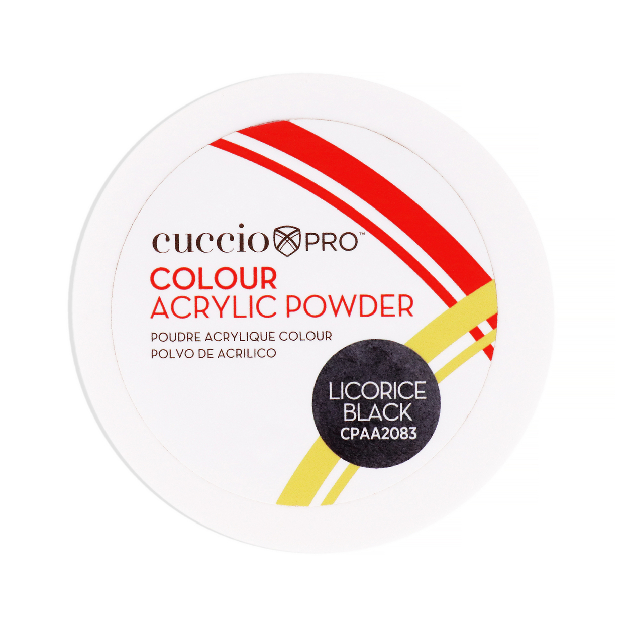 Cuccio PRO Colour Acrylic Powder - Licorice Black 1.6 Oz