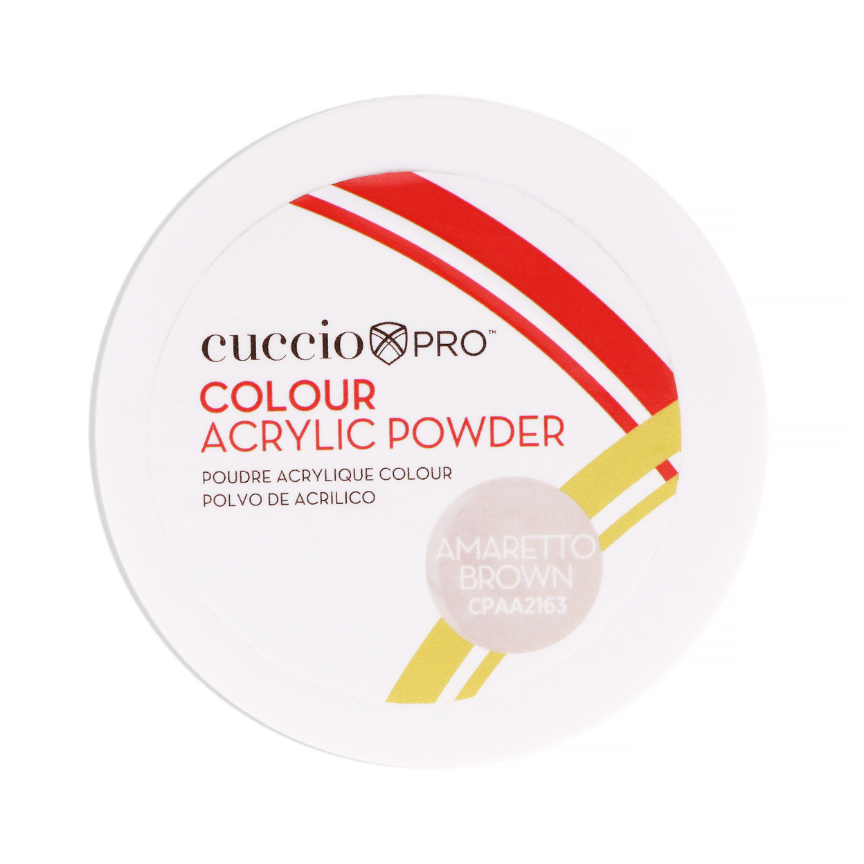 Cuccio PRO Colour Acrylic Powder - Amaretto Brown 1.6 Oz