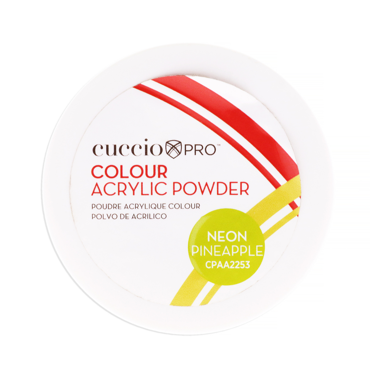 Cuccio PRO Colour Acrylic Powder - Neon Pineapple 1.6 Oz