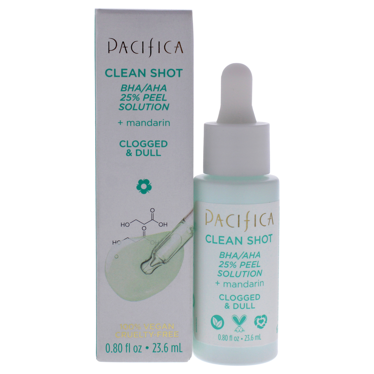 Pacifica Clean Shot BHA-AHA 25 Percent Peel Solution Treatment 0.8 Oz