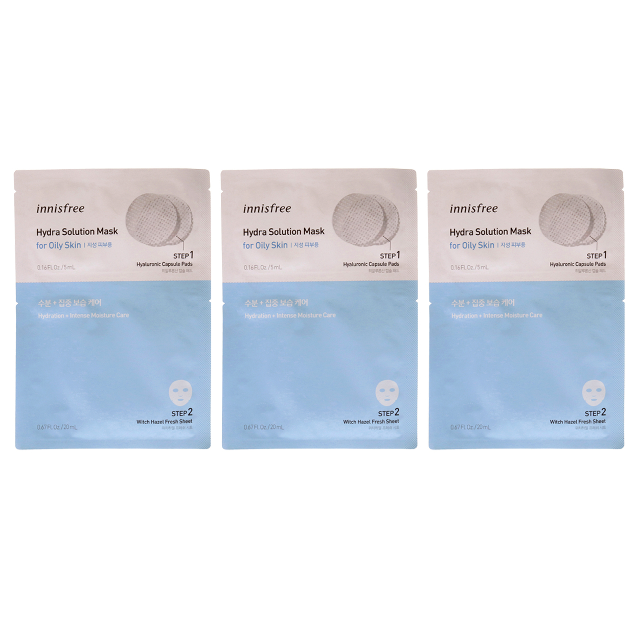Innisfree Hydra Solution Mask - Pack Of 3 0.67 Oz