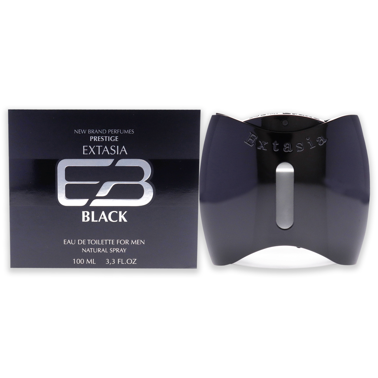 New Brand Extasia Black EDT Spray 3.4 Oz