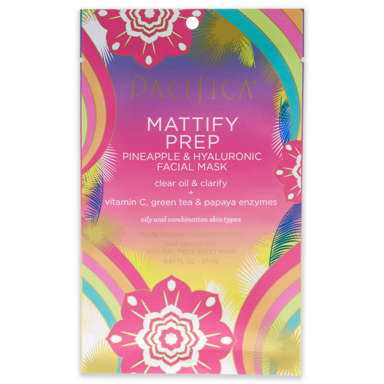 Pacifica Mattify Prep Pineapple And Hyaluronic Facial Mask 1 Pc