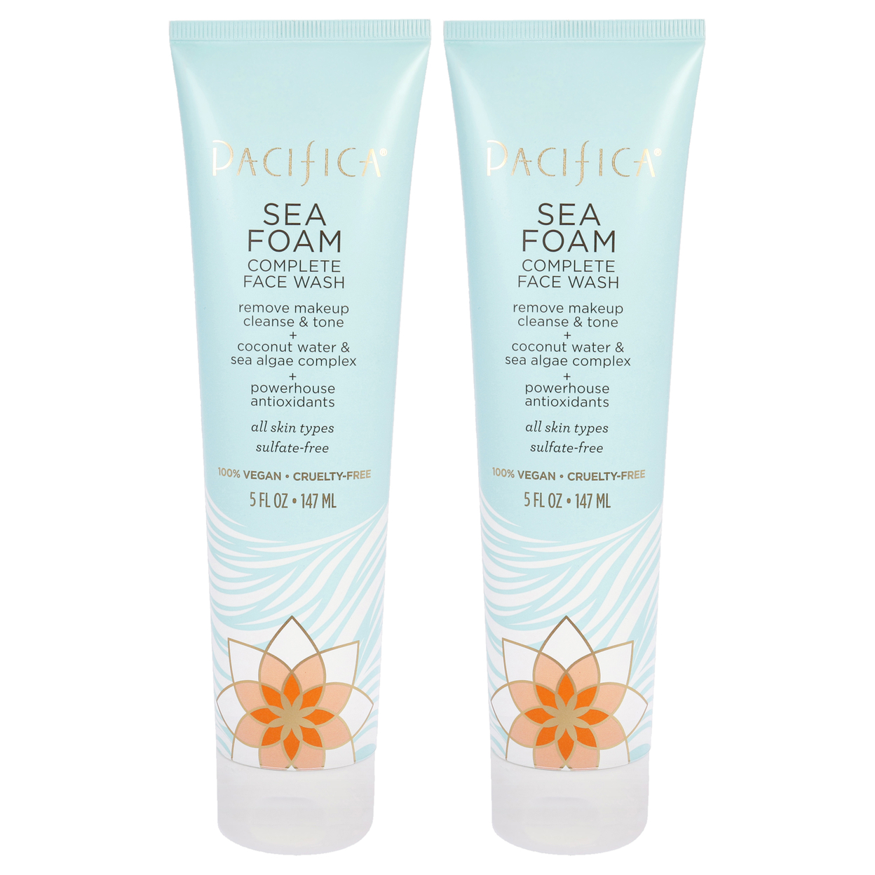 Pacifica Sea Foam Complete Face Wash - Pack Of 2 Cleanser 5 Oz