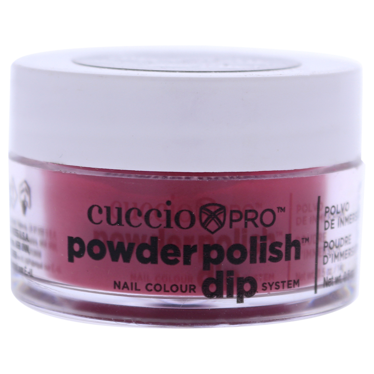 Cuccio Colour Pro Powder Polish Nail Colour Dip System - Strawberry Red Nail Powder 0.5 Oz