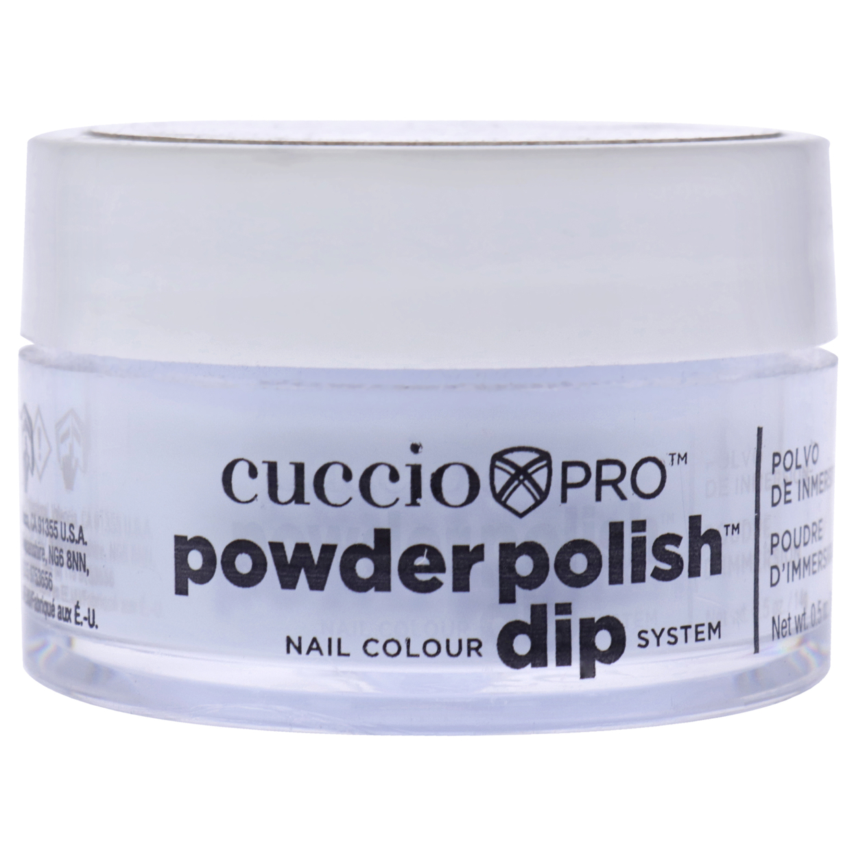 Cuccio Colour Pro Powder Polish Nail Colour Dip System - Peppermint Pastel Blue Nail Powder 0.5 Oz