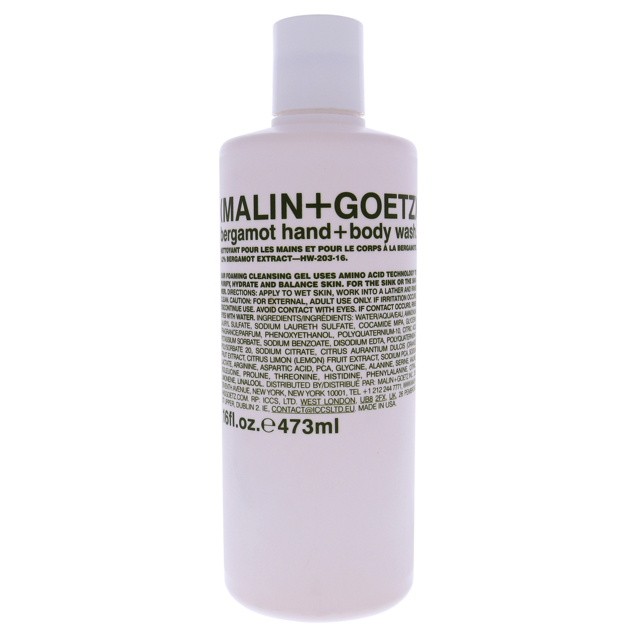 Malin + Goetz Unisex BATHBODY Bergamot Hand And Body Wash 16 Oz