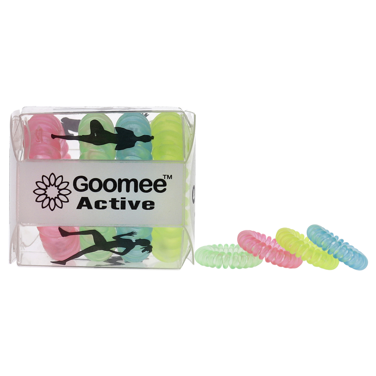 Goomee Active The Markless Hair Loop Set - Glow The Distance Hair Tie 4 Pc