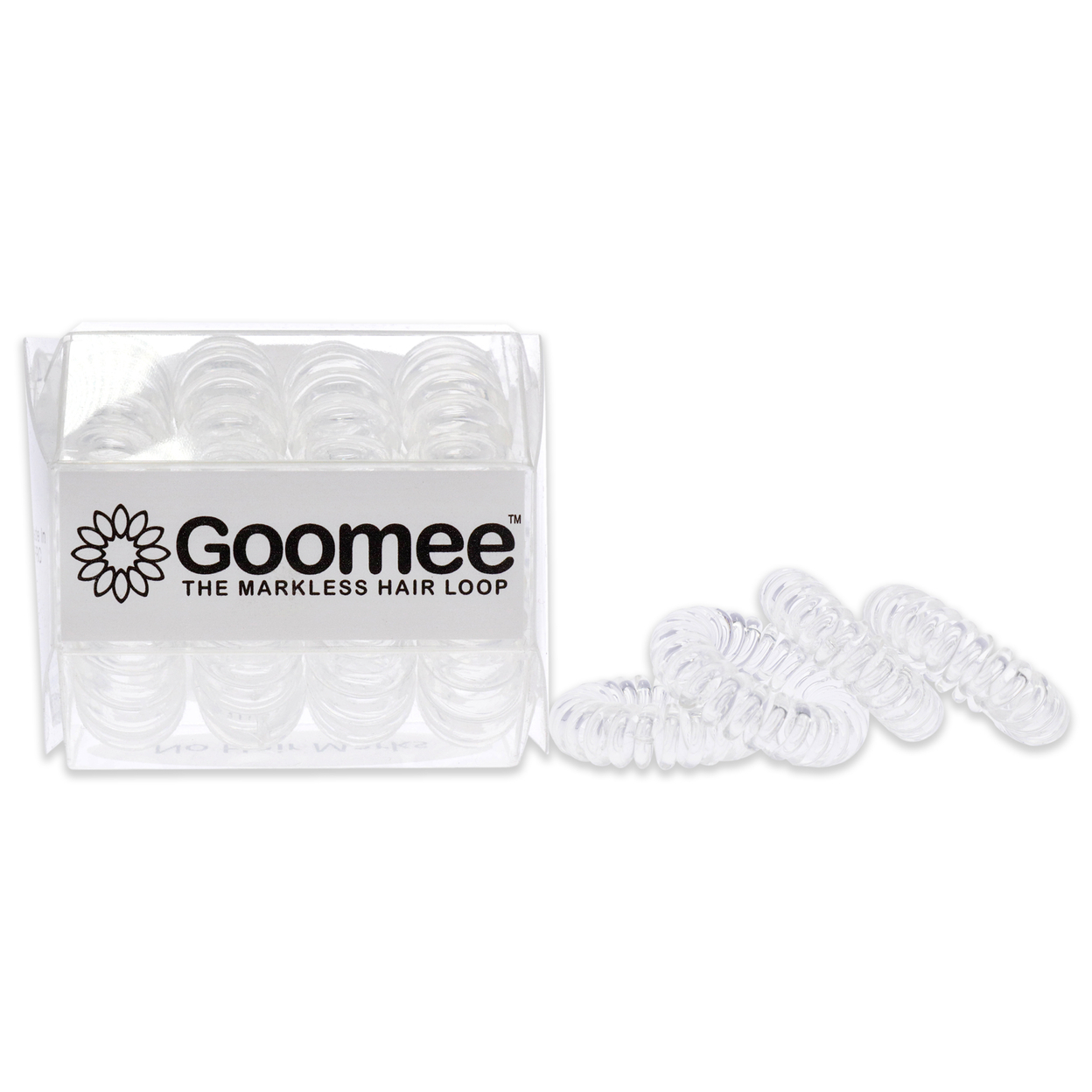 Goomee The Markless Hair Loop Set - Diamond Clear Hair Tie 4 Pc