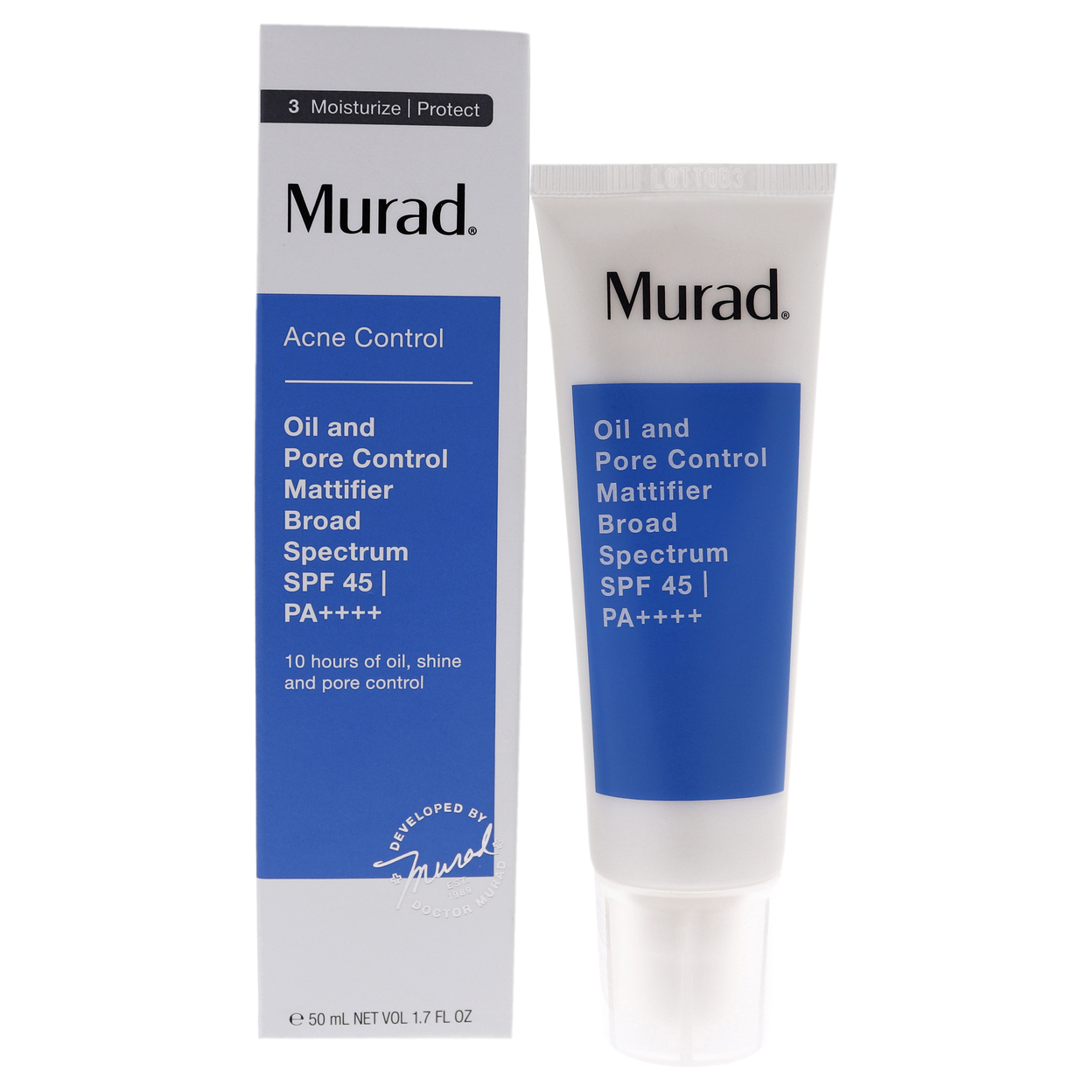 Murad Oil And Pore Control Mattifier Broad Spectrum SPF 45 Treatment 1.7 Oz