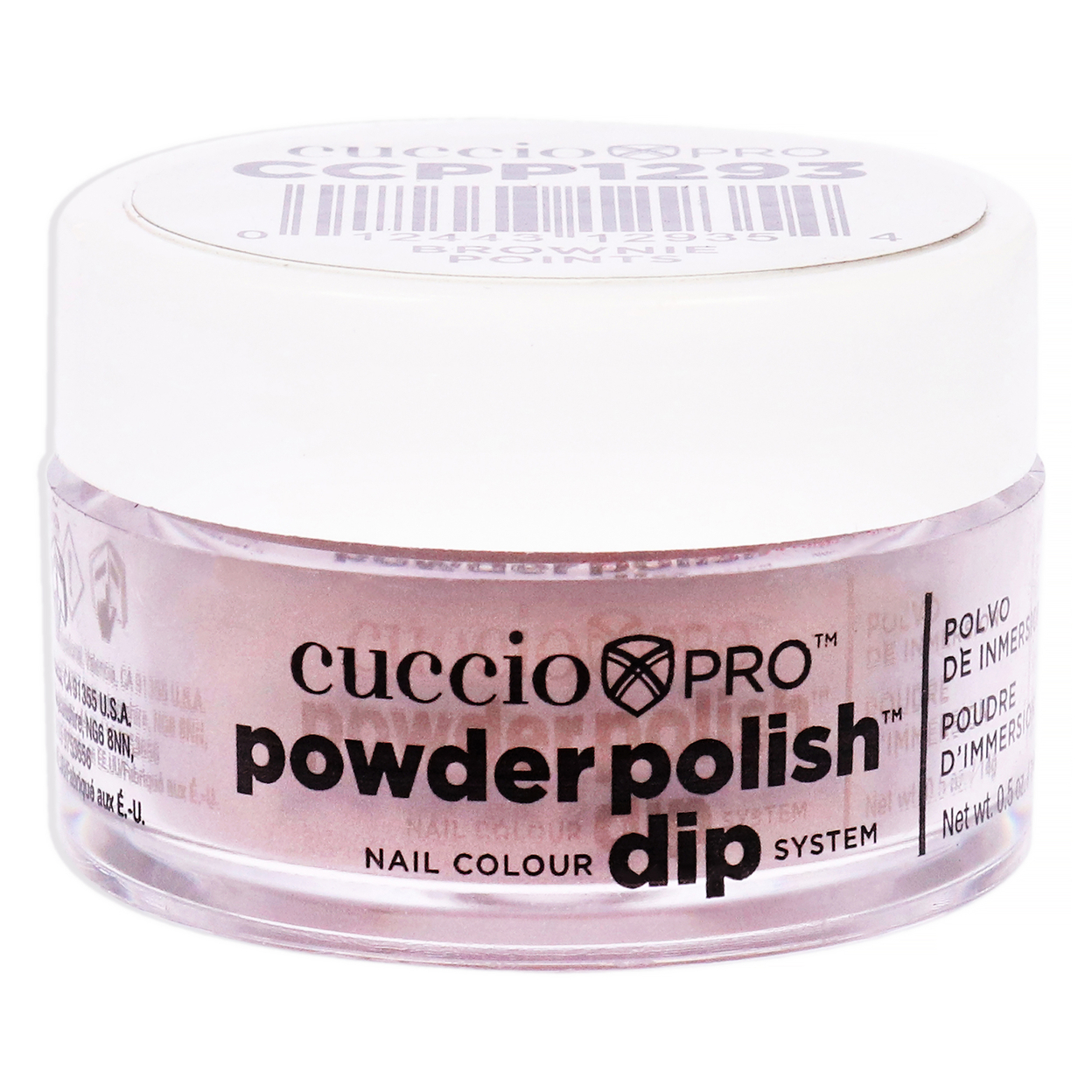 Cuccio Colour Pro Powder Polish Nail Colour Dip System - Brownie Points Nail Powder 0.5 Oz