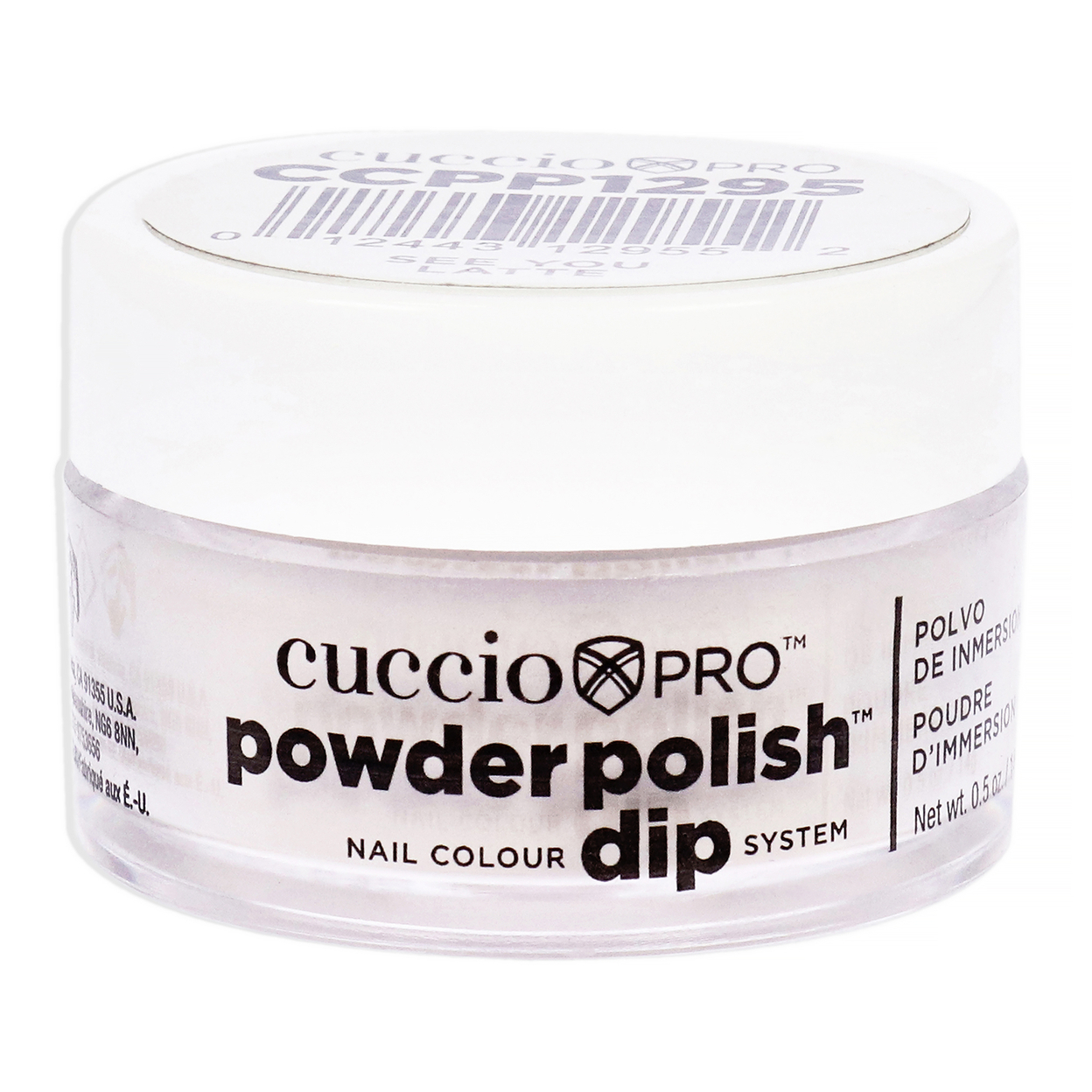 Cuccio Colour Pro Powder Polish Nail Colour Dip System - See You Latte Nail Powder 0.5 Oz