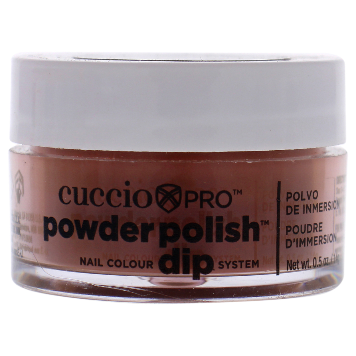 Cuccio Colour Pro Powder Polish Nail Colour Dip System - Brick Orange Nail Powder 0.5 Oz