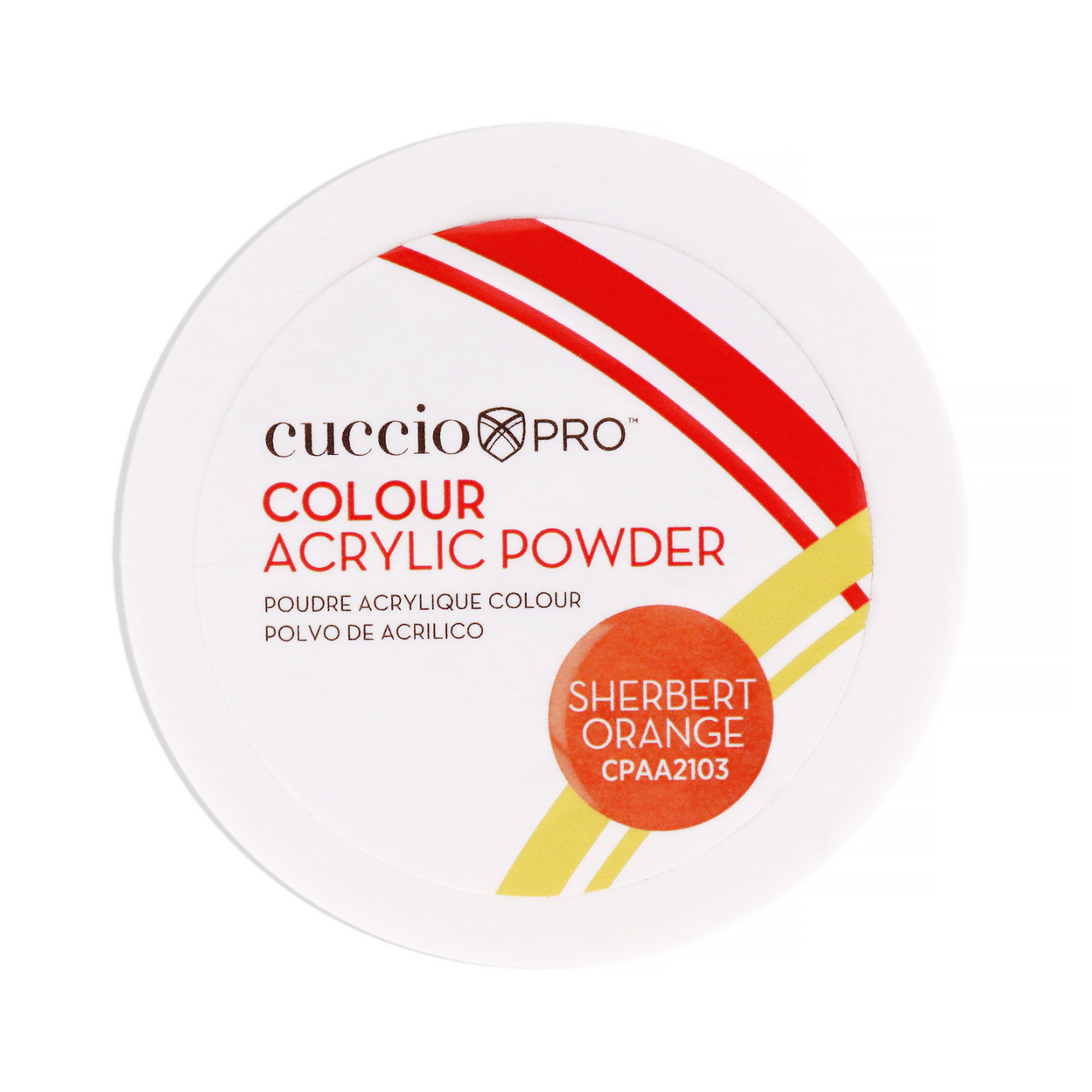 Cuccio PRO Colour Acrylic Powder - Sherbert Orange 1.6 Oz