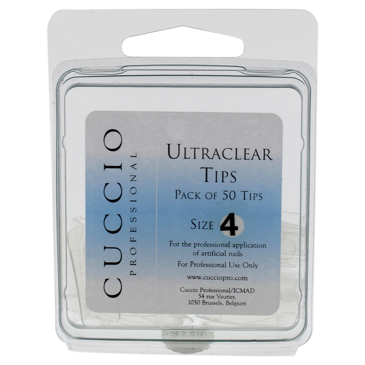 Cuccio Pro Ultraclear Tips - 4 Acrylic Nails 50 Pc