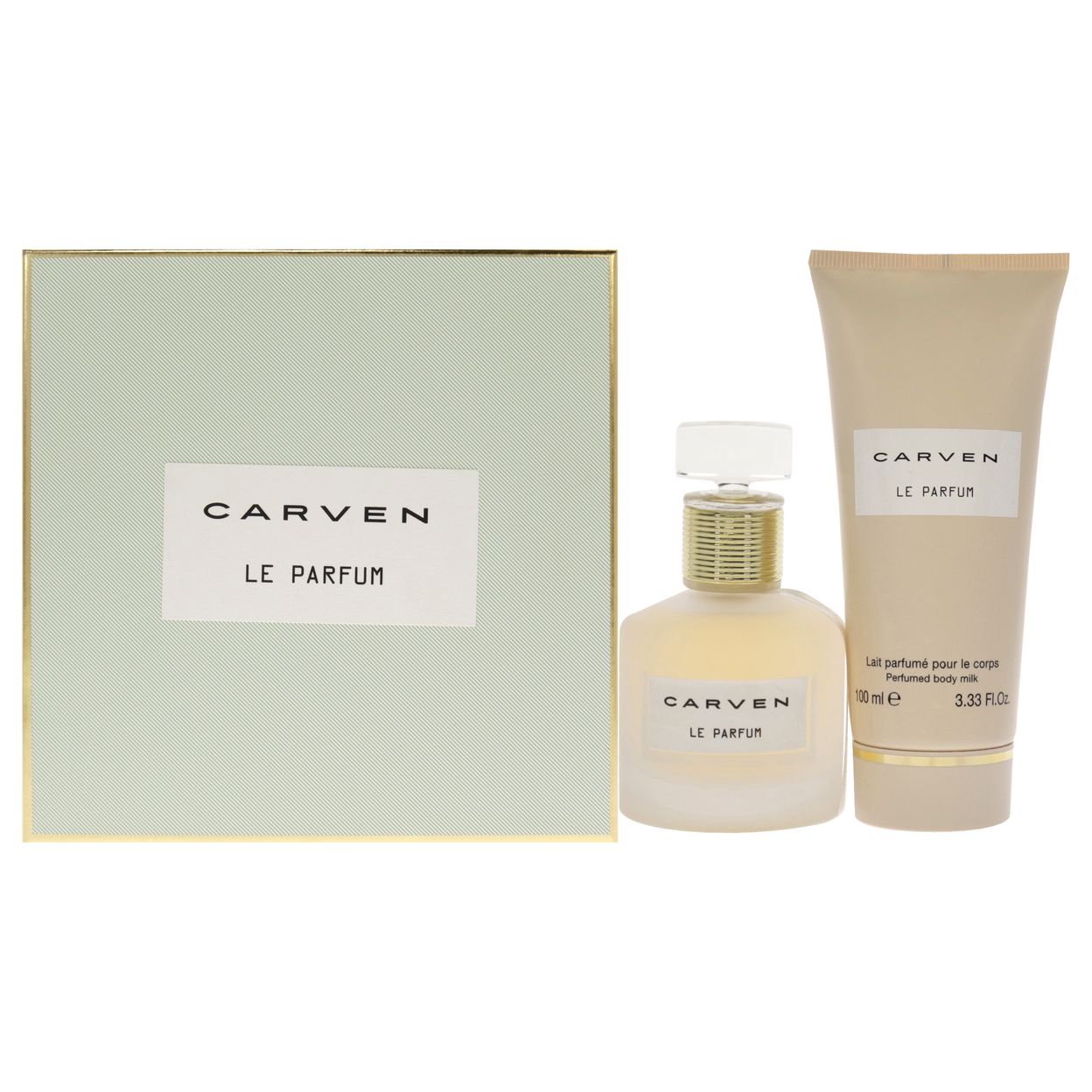 Carven Le Parfum 1.66oz EDP Spray, 3.33oz Perfume Body Milk 2 Pc Gift Set