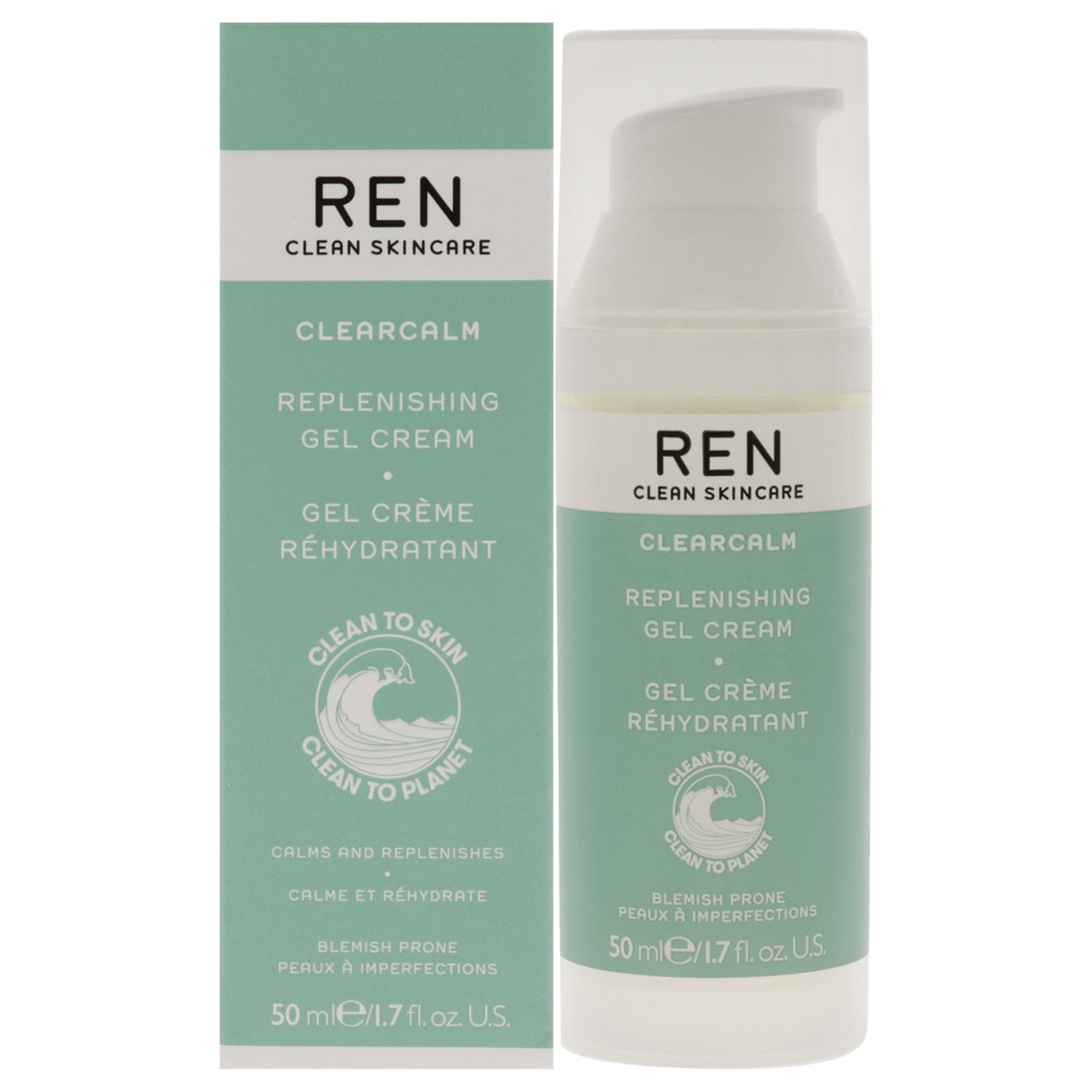 Ren Women SKINCARE Clearcalm Replenishing Gel Cream 1.7 Oz