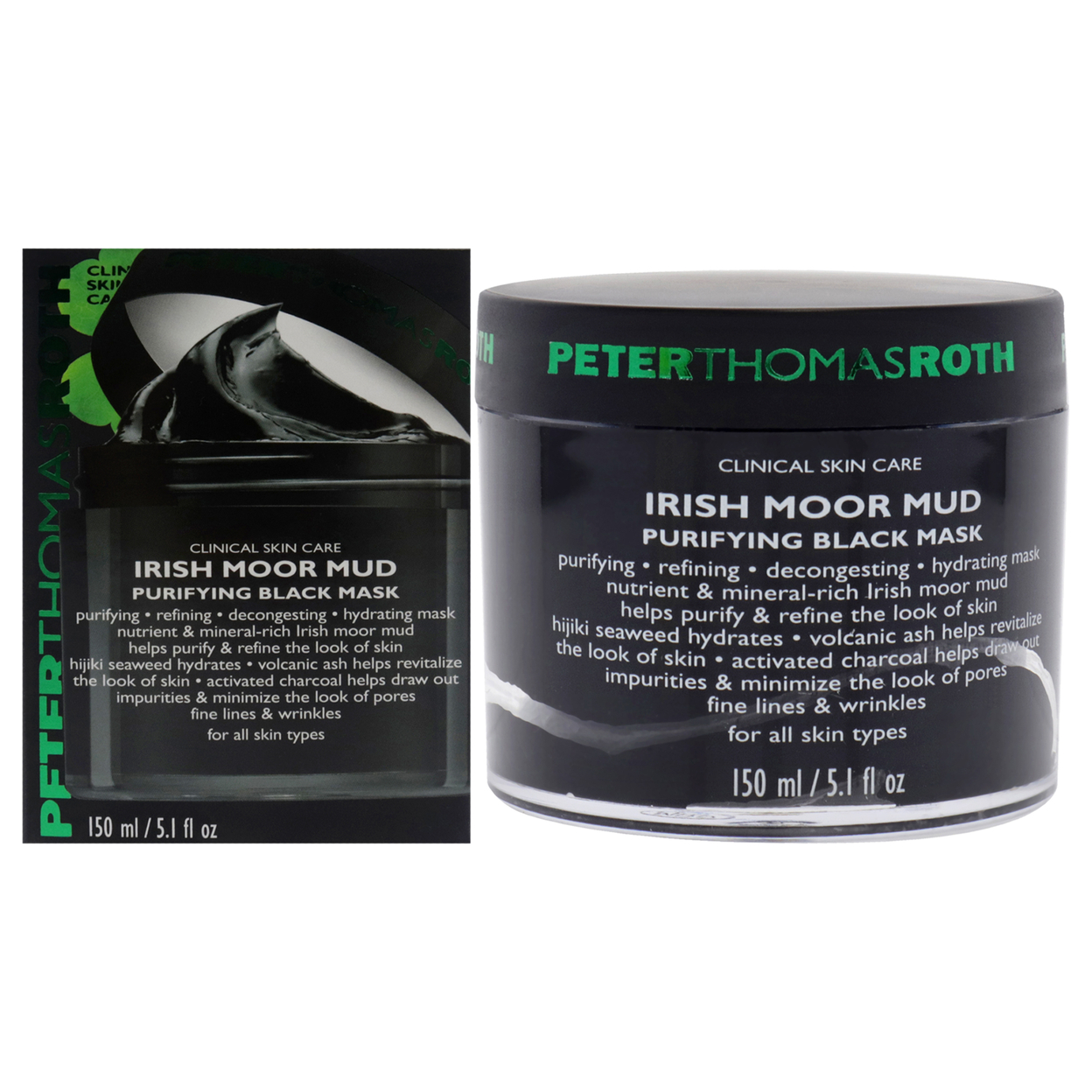 Peter Thomas Roth Irish Moor Mud Purifying Black Mask - All Skin Types 5 Oz