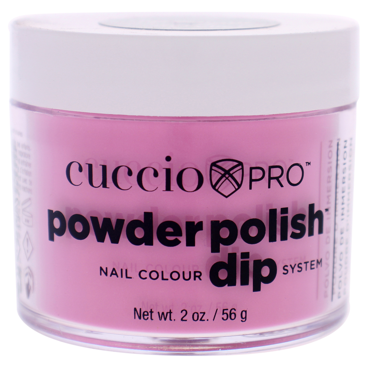 Cuccio Colour Pro Powder Polish Nail Colour Dip System - Bright Pink Nail Powder 1.6 Oz