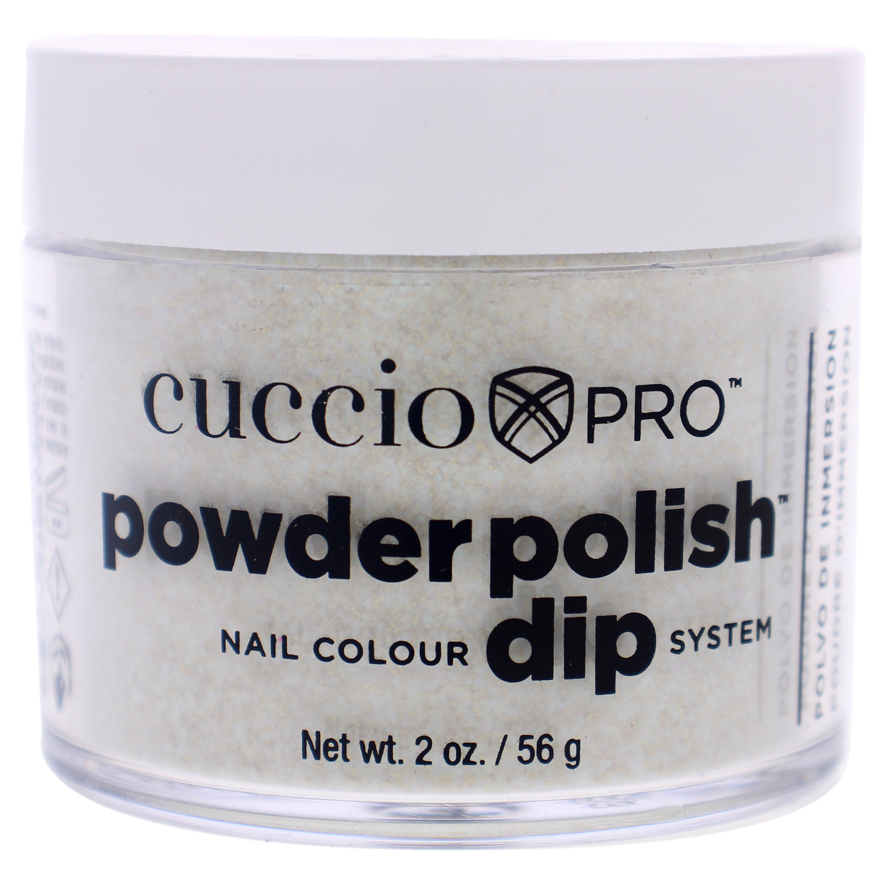 Cuccio Colour Pro Powder Polish Nail Colour Dip System - Gold Glitter Nail Powder 1.6 Oz