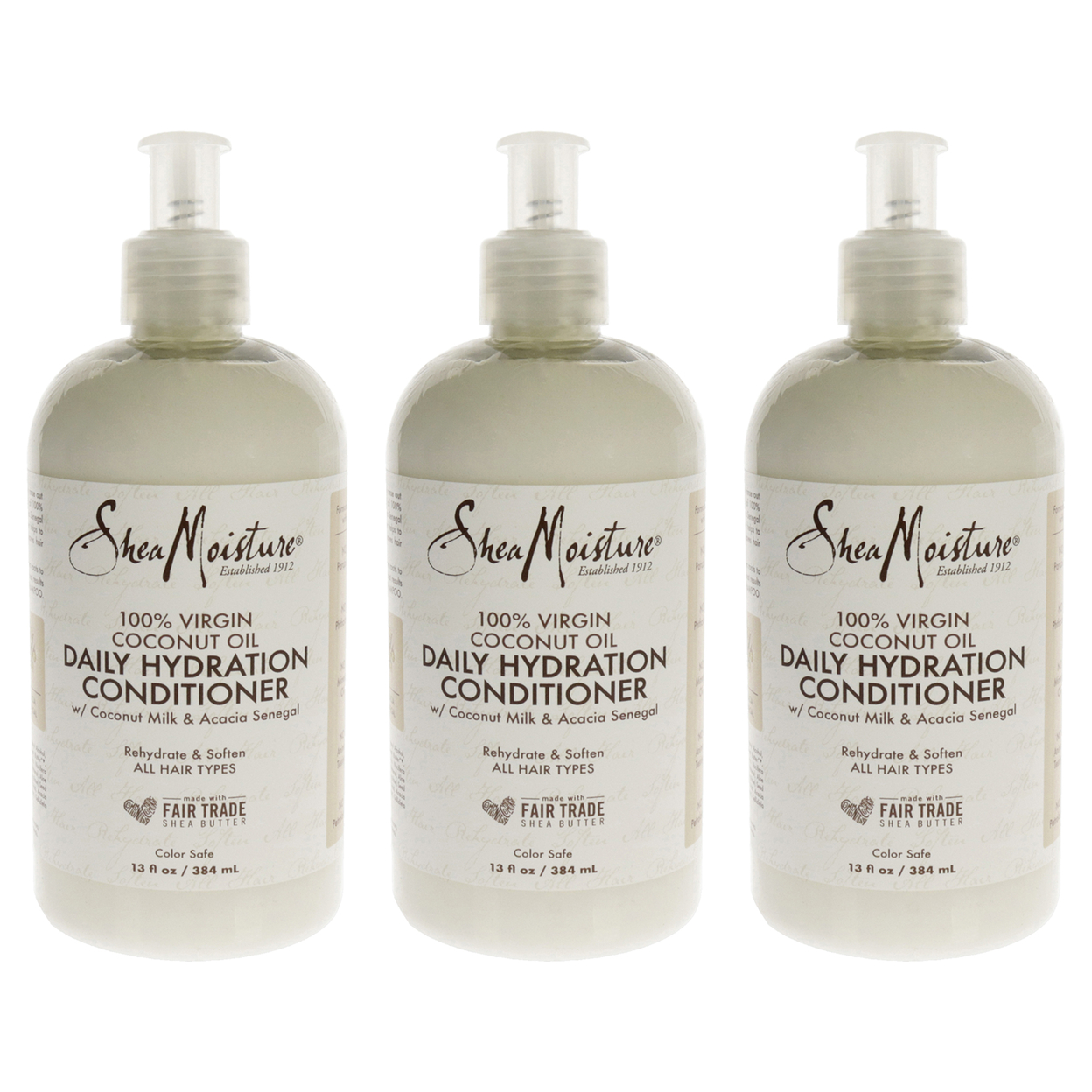 Shea Moisture 100 Percent Virgin Coconut Oil Daily Hydration Conditioner - Pack Of 3 Conditioner 13 Oz