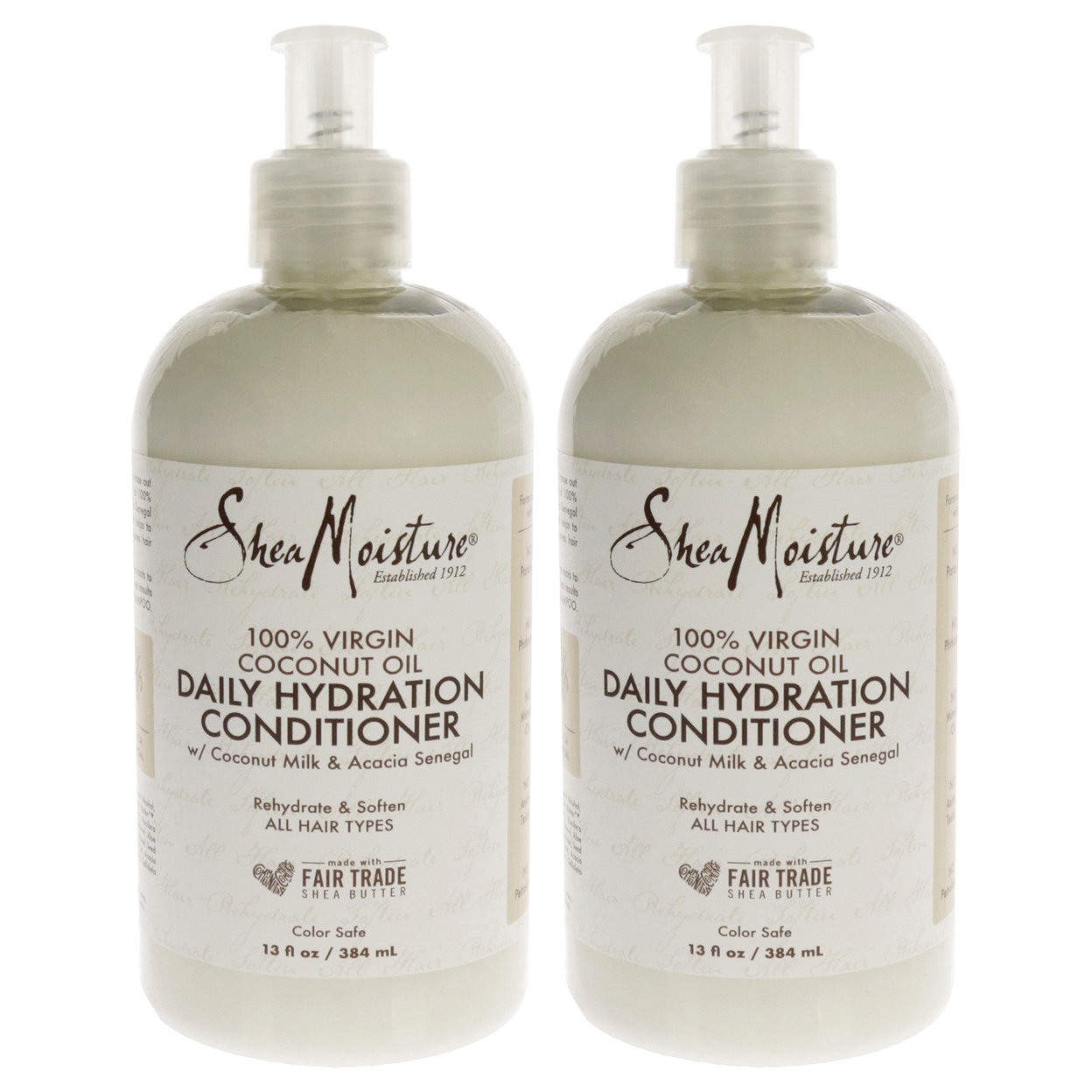 Shea Moisture 100% Virgin Coconut Oil Daily Hydration Conditioner - Pack Of 2 Conditioner 13 Oz