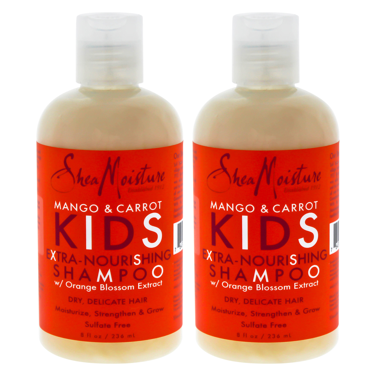 Shea Moisture Mango & Carrot Kids Extra-Nourishing Shampoo - Pack Of 2 8 Oz