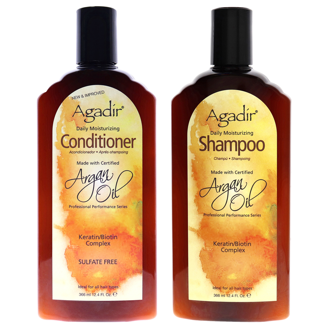 Agadir Argan Oil Daily Moisturizing Shampoo And Conditioner Kit 12oz Shampoo, 12oz Conditioner 2 Pc Kit
