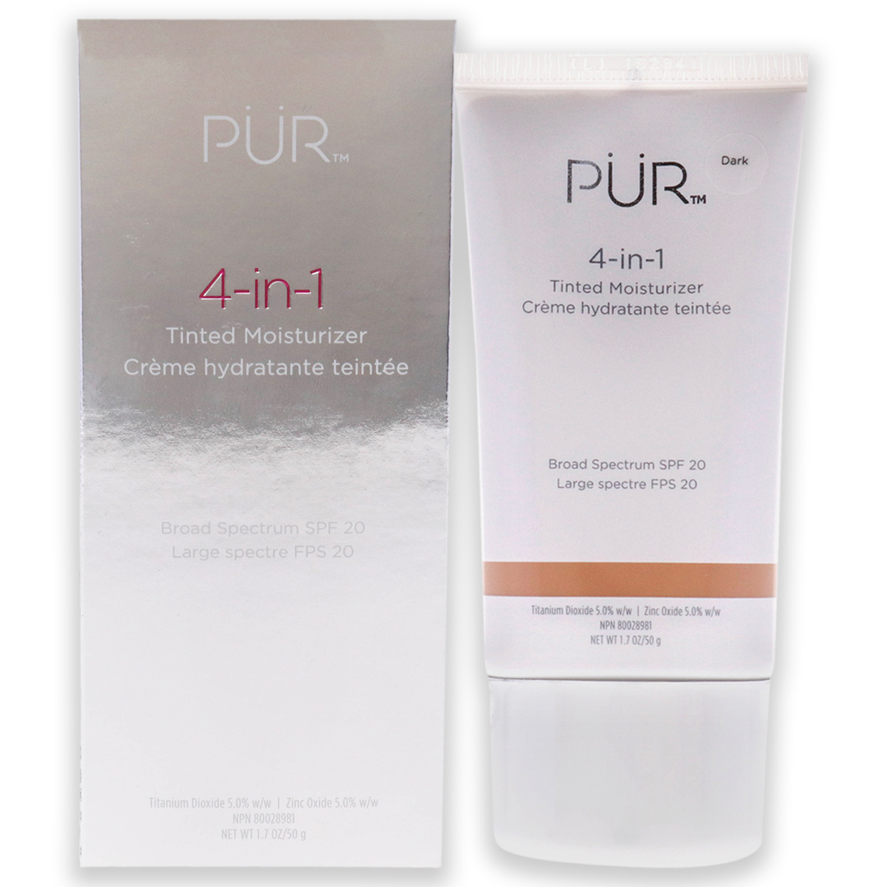 Pur Cosmetics 4-In-1 Tinted Moisturizer SPF 20 - Dark Makeup 1.7 Oz