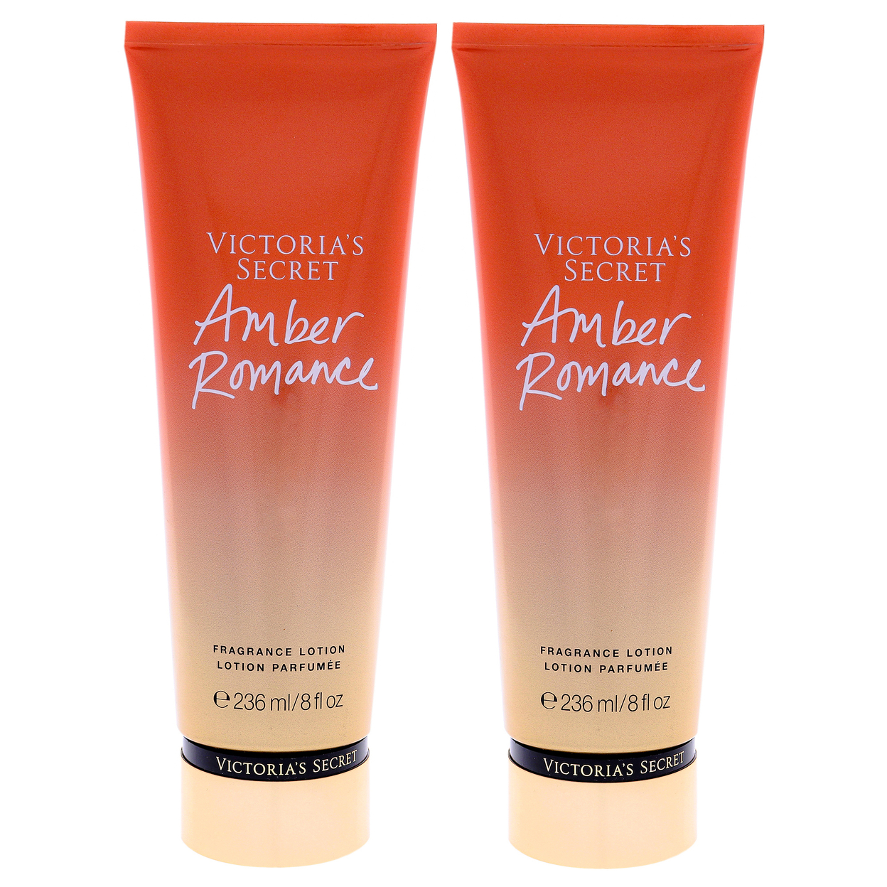 Victoria's Secret Amber Romance Fragrance Lotion - Pack Of 2 Body Lotion 8 Oz