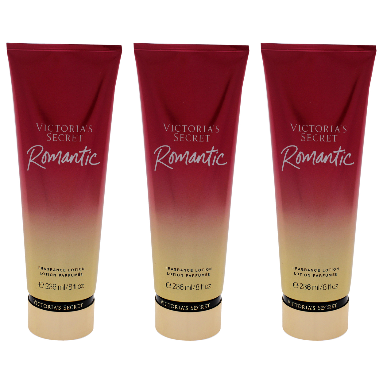 Victoria's Secret Romantic Fragrance Lotion - Pack Of 3 Body Lotion 8 Oz