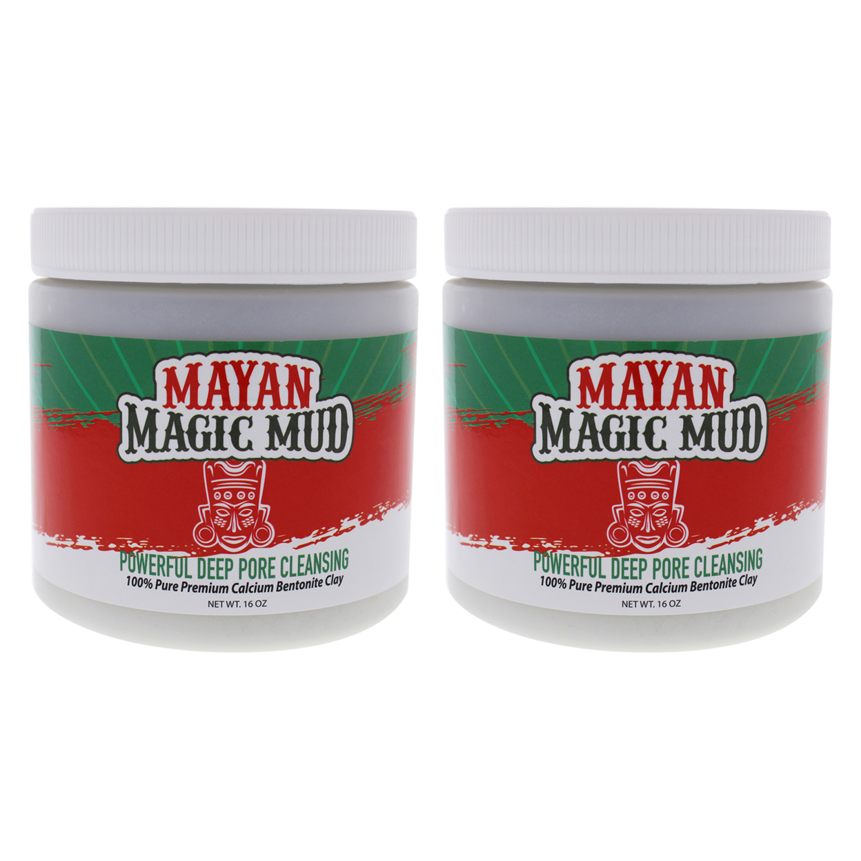 Mayan Magic Mud Powerful Deep Pore Cleansing Clay - Pack Of 2 Cleanser 16 Oz