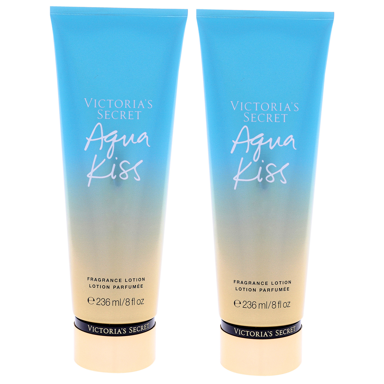 Victoria's Secret Aqua Kiss Fragrance Lotion - Pack Of 2 Body Lotion 8 Oz