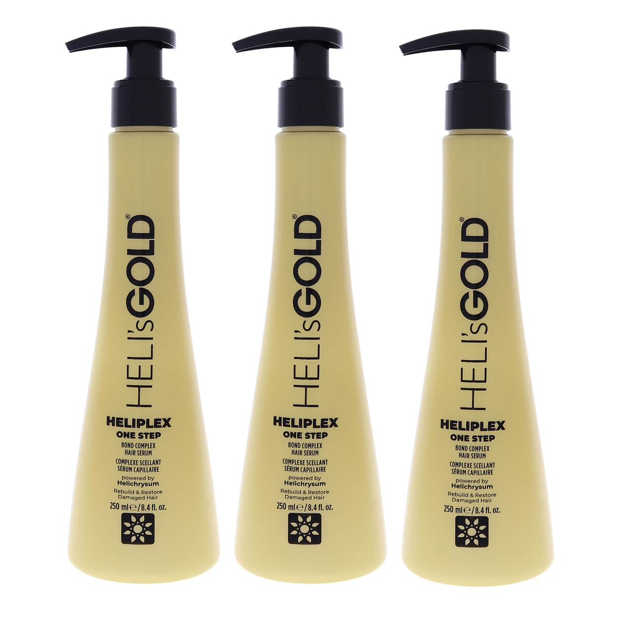 Helis Gold Heliplex One Step Hair Serum - Pack Of 3 8.4 Oz