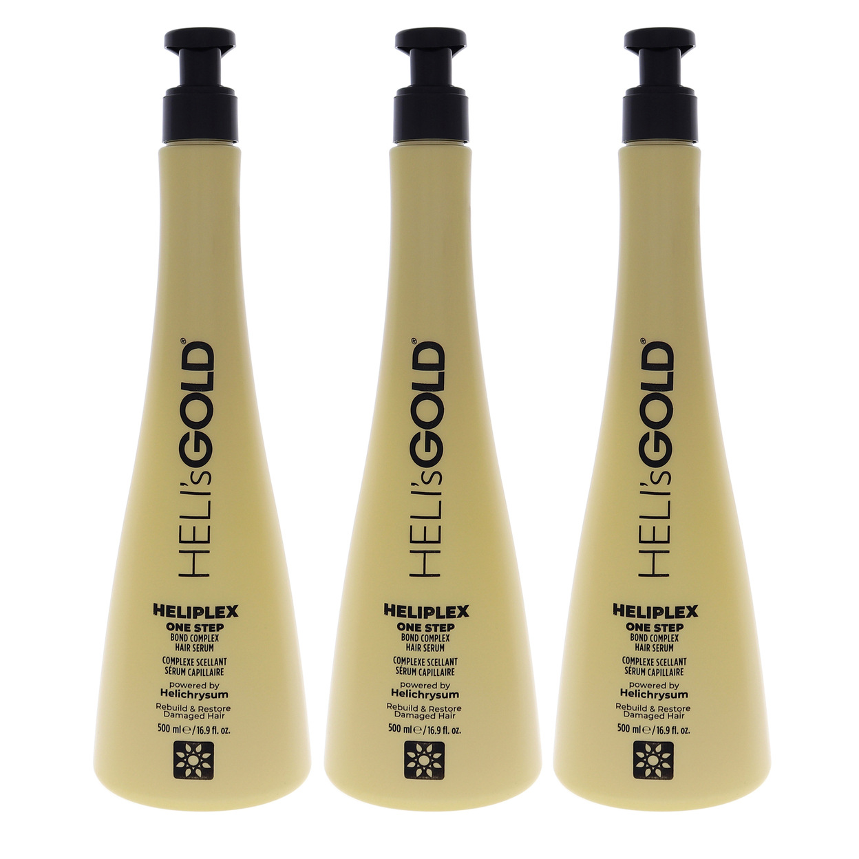 Helis Gold Heliplex One Step Hair Serum - Pack Of 3 16.9 Oz