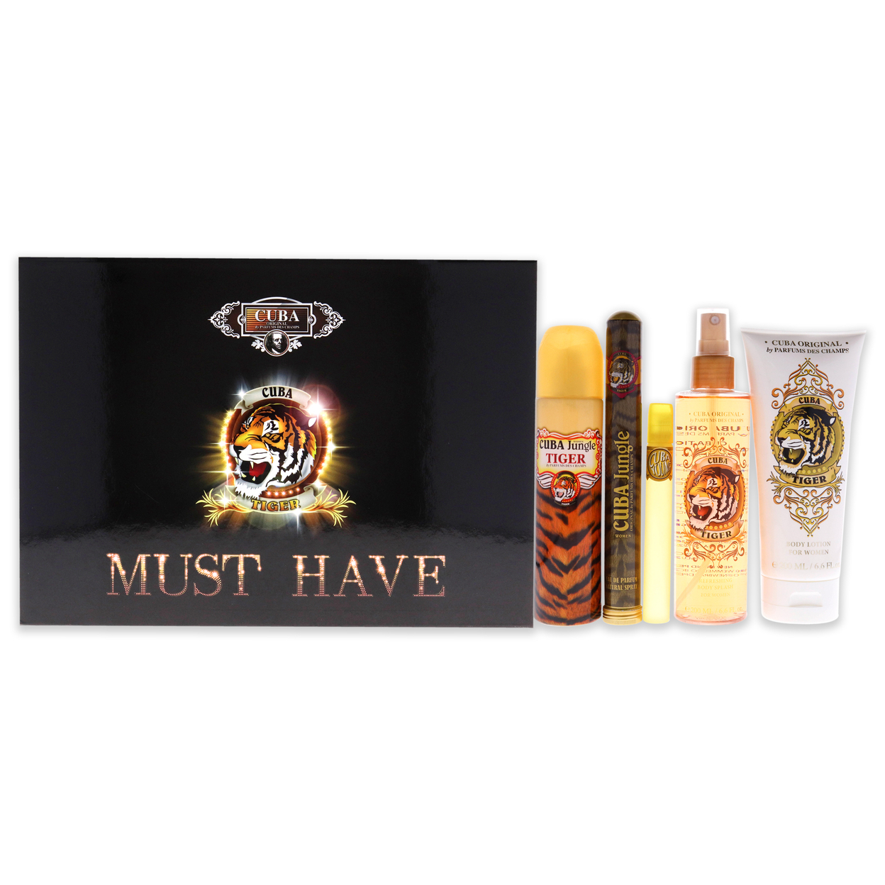 Cuba Must Have Tiger 5 Pc Gift Set 5 Pc Gift Set