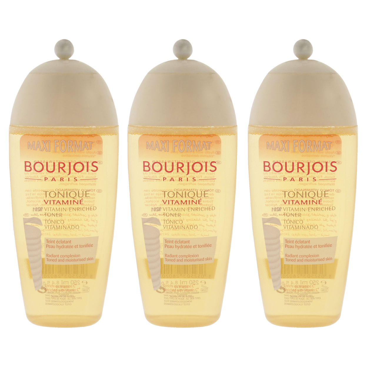 Bourjois Maxi Format Vitamin-Enriched Toner - Pack Of 3 8.4 Oz