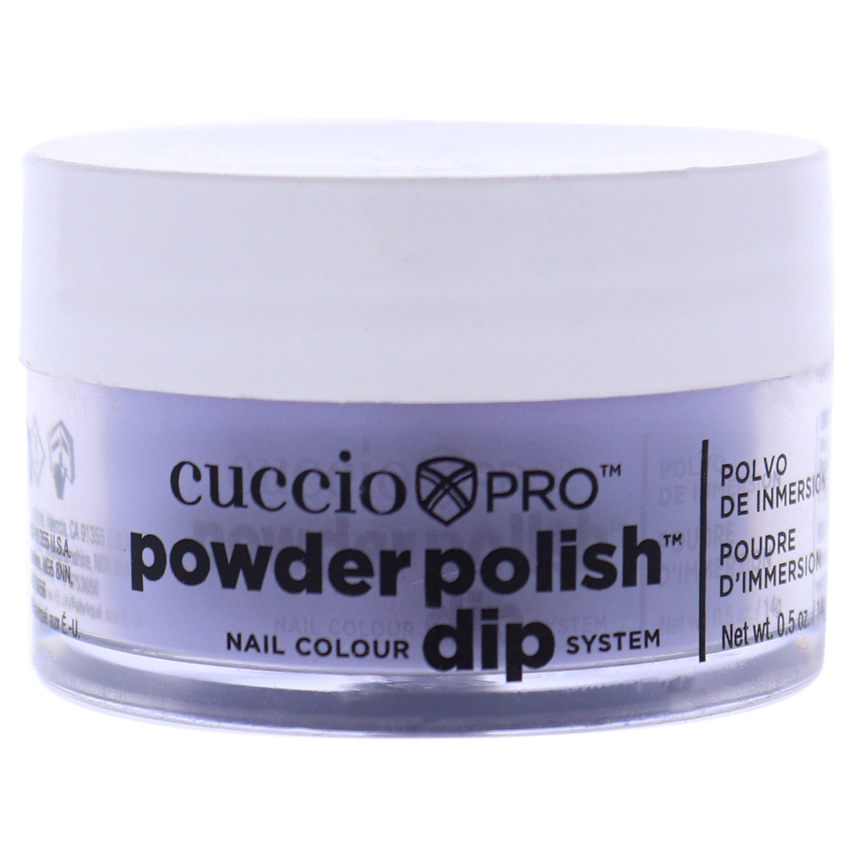 Cuccio Colour Pro Powder Polish Nail Colour Dip System - Muted Grape Purple Nail Powder 0.5 Oz