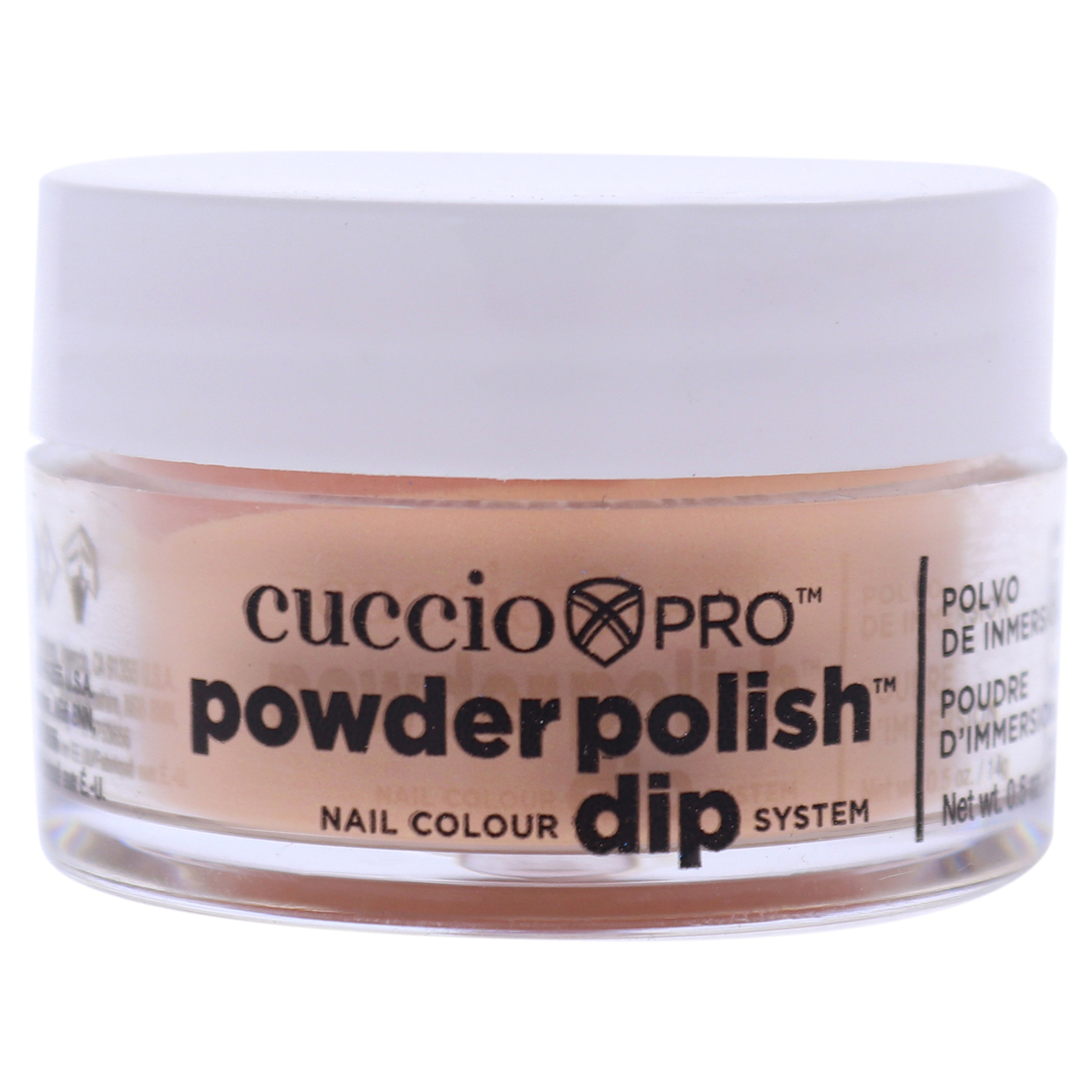 Cuccio Colour Pro Powder Polish Nail Colour Dip System - Bright Orange Nail Powder 0.5 Oz