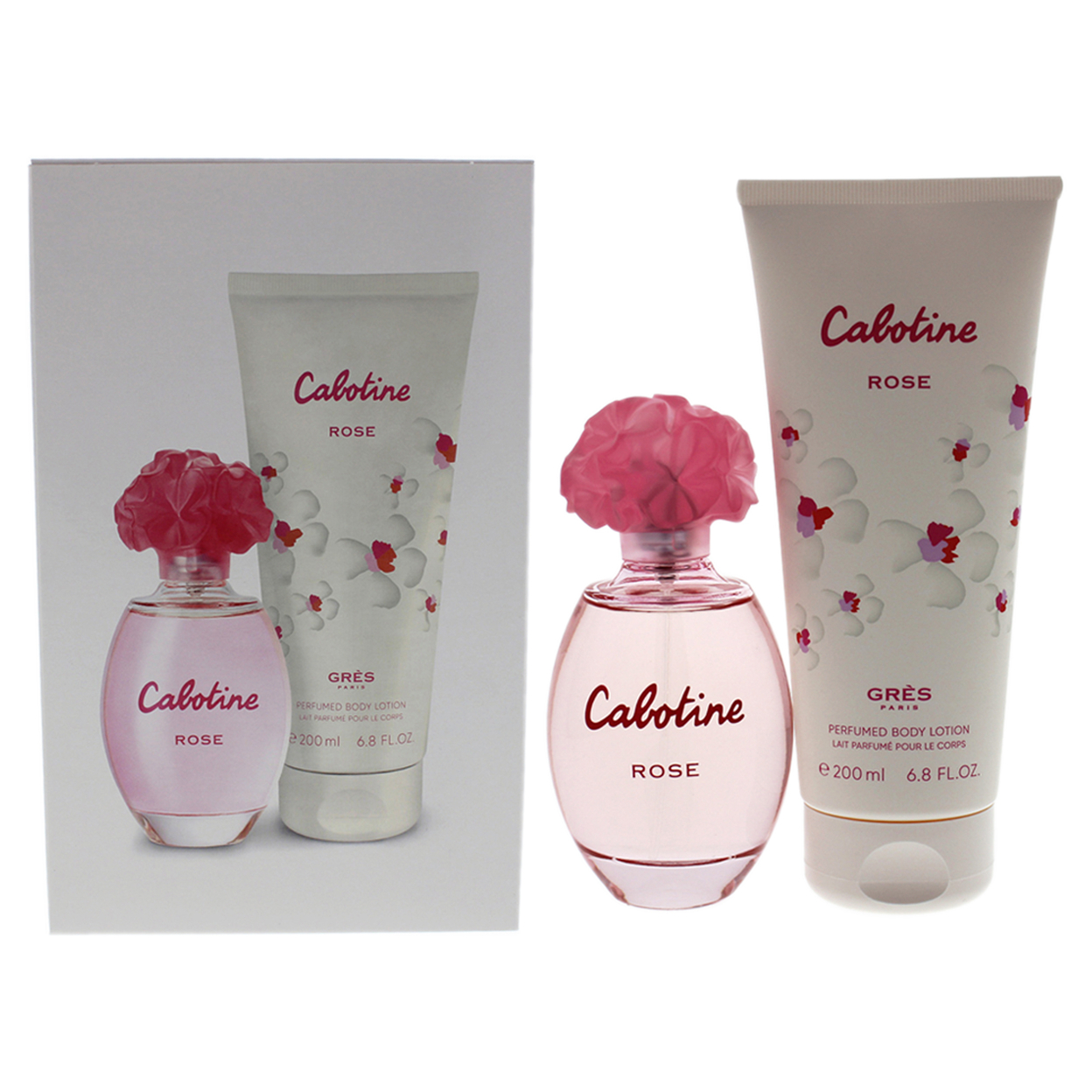 Parfums Gres Cabotine Rose 3.4oz EDT Spray, 6.76oz Perfumed Body Lotion 2 Pc Gift Set