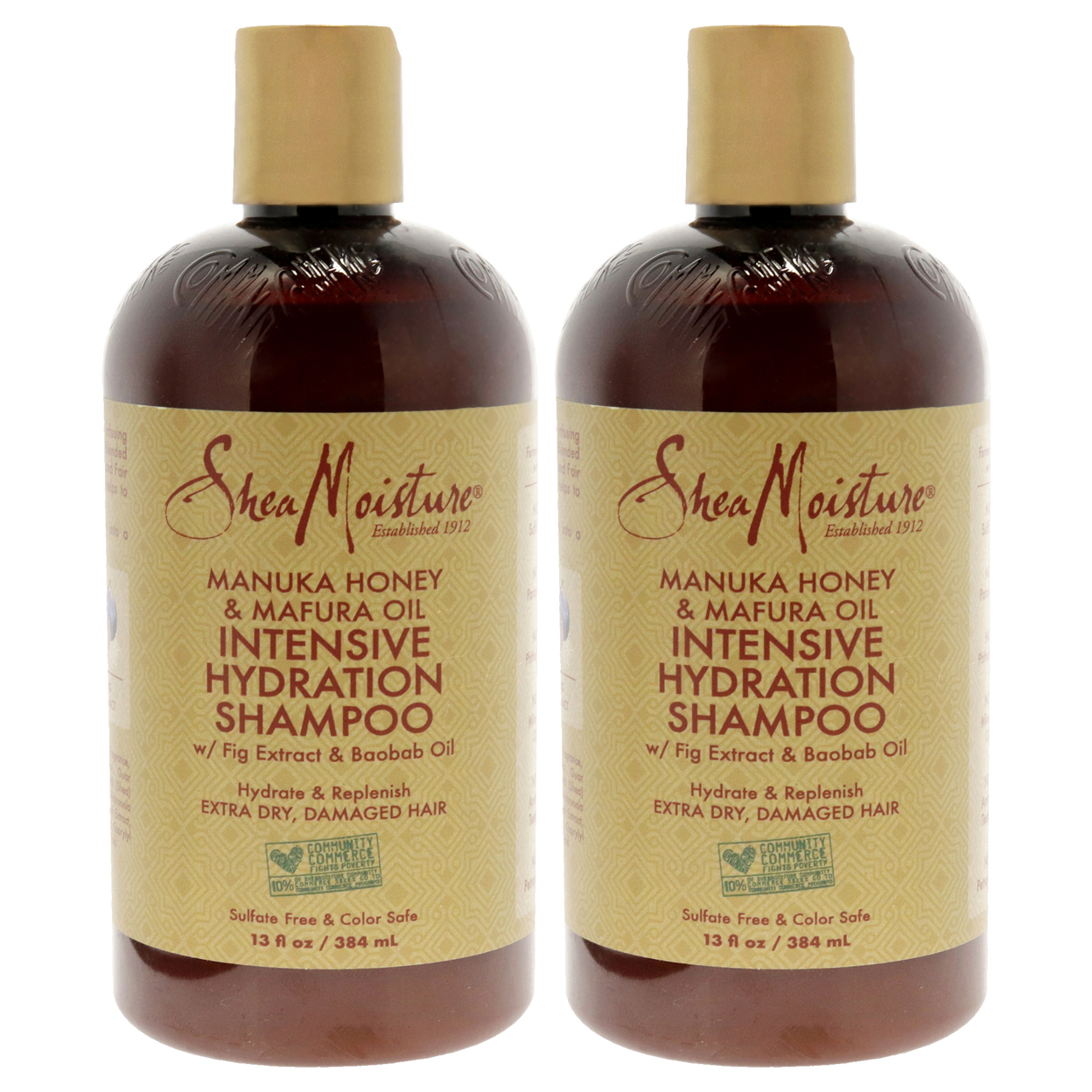 Shea Moisture Manuka Honey & Mafura Oil Intensive Hydration Shampoo - Pack Of 2 Shampoo 13 Oz