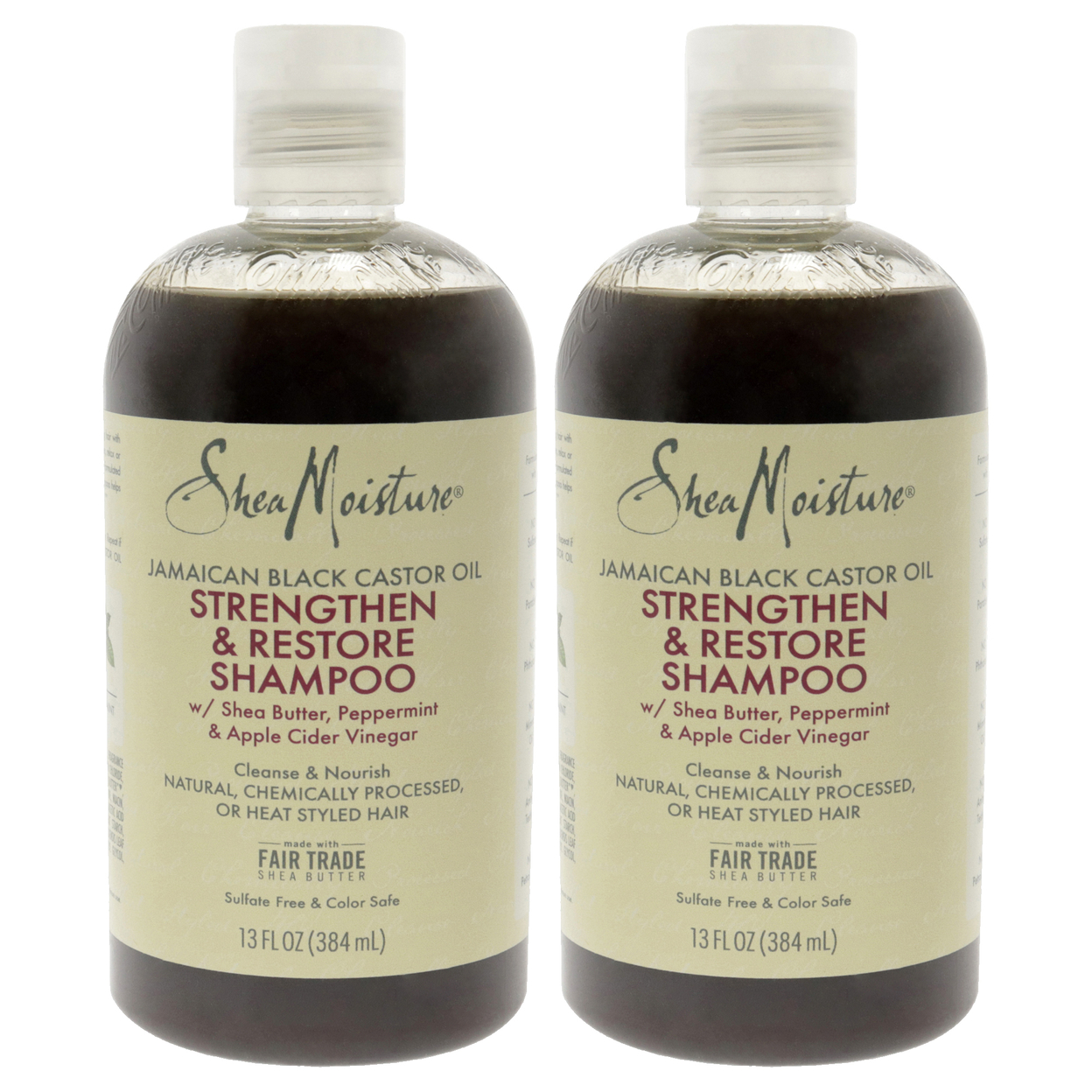 Shea Moisture Jamaican Black Castor Oil Strengthen, Grow And Restore Shampoo - Pack Of 2 Shampoo 13 Oz