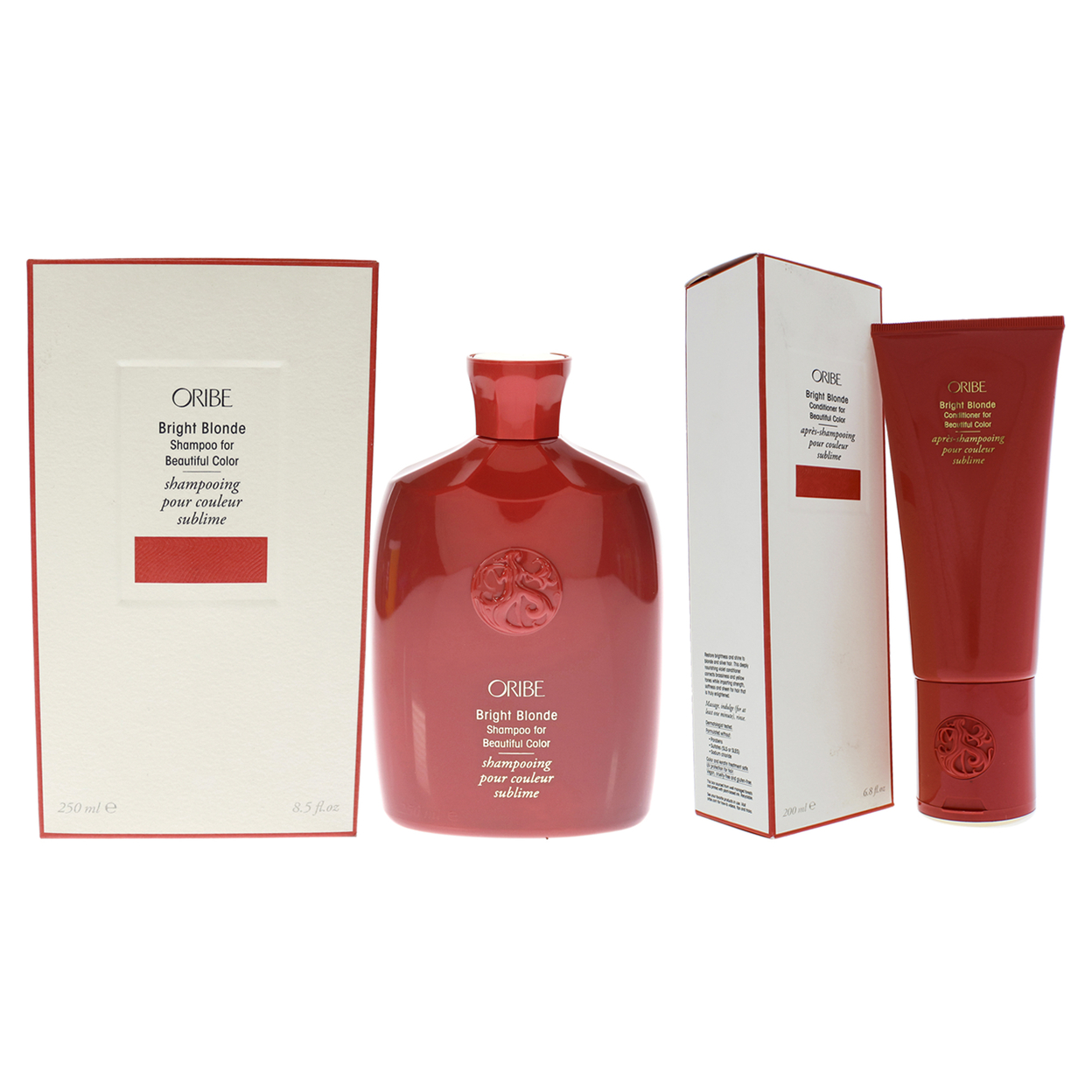 Oribe Bright Blonde Shampoo And Conditioner For Beautiful Color Kit 8.5oz Shampoo, 6.8oz Conditioner 2 Pc Kit