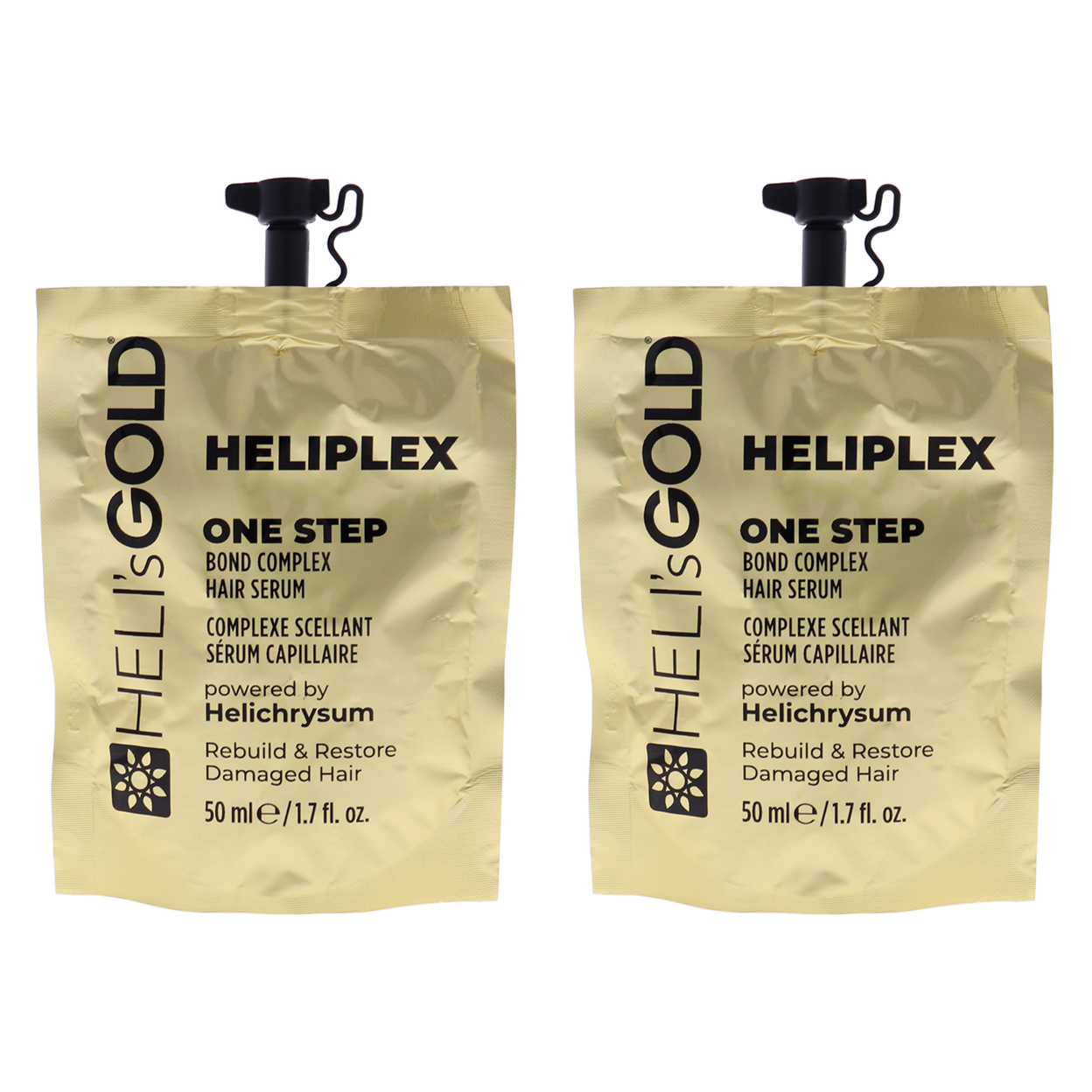 Helis Gold Heliplex One Step Hair Serum - Pack Of 2 1.7 Oz