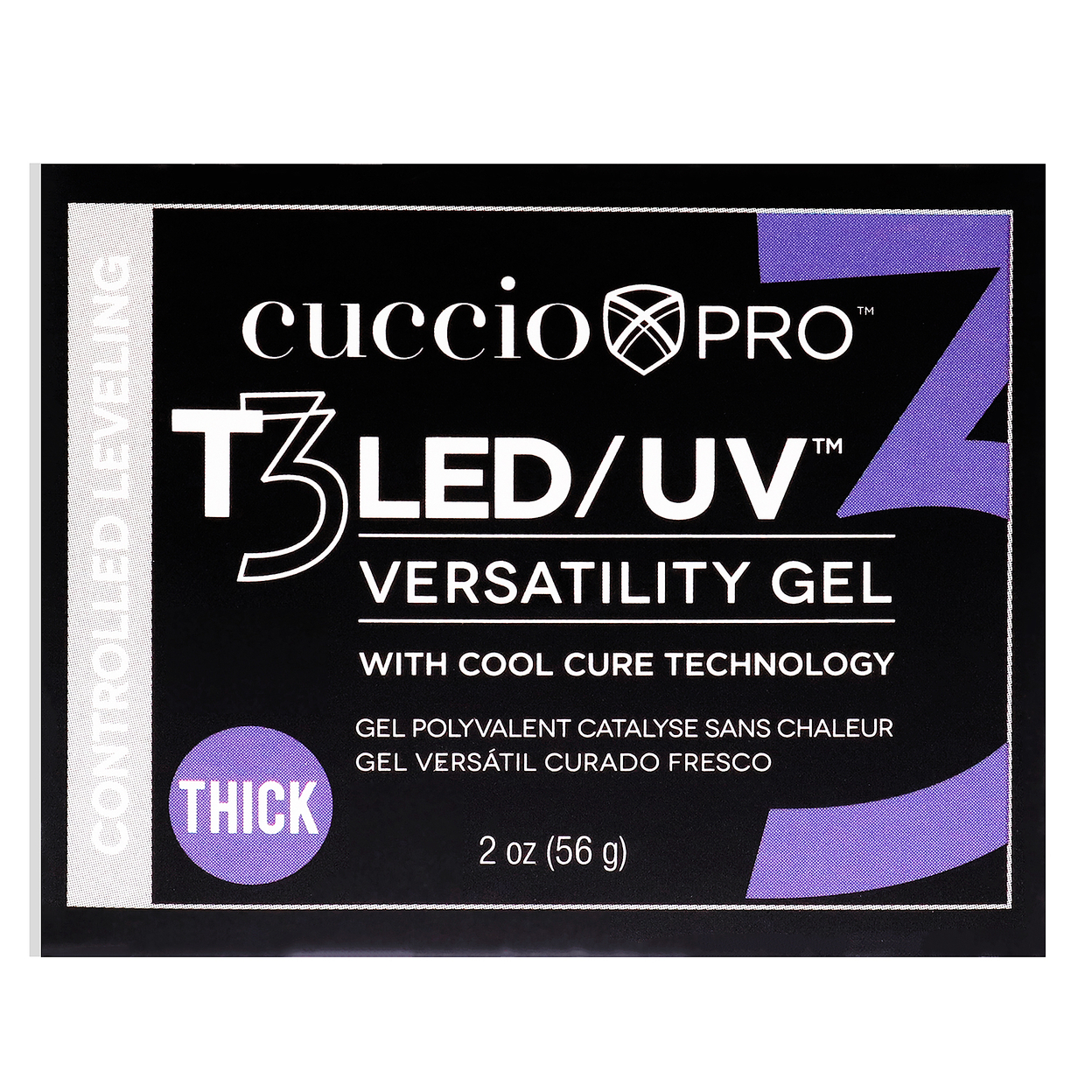 Cuccio Pro T3 Cool Cure Versatility Gel - Controlled Leveling Opaque Blush Pink Nail Gel 2 Oz