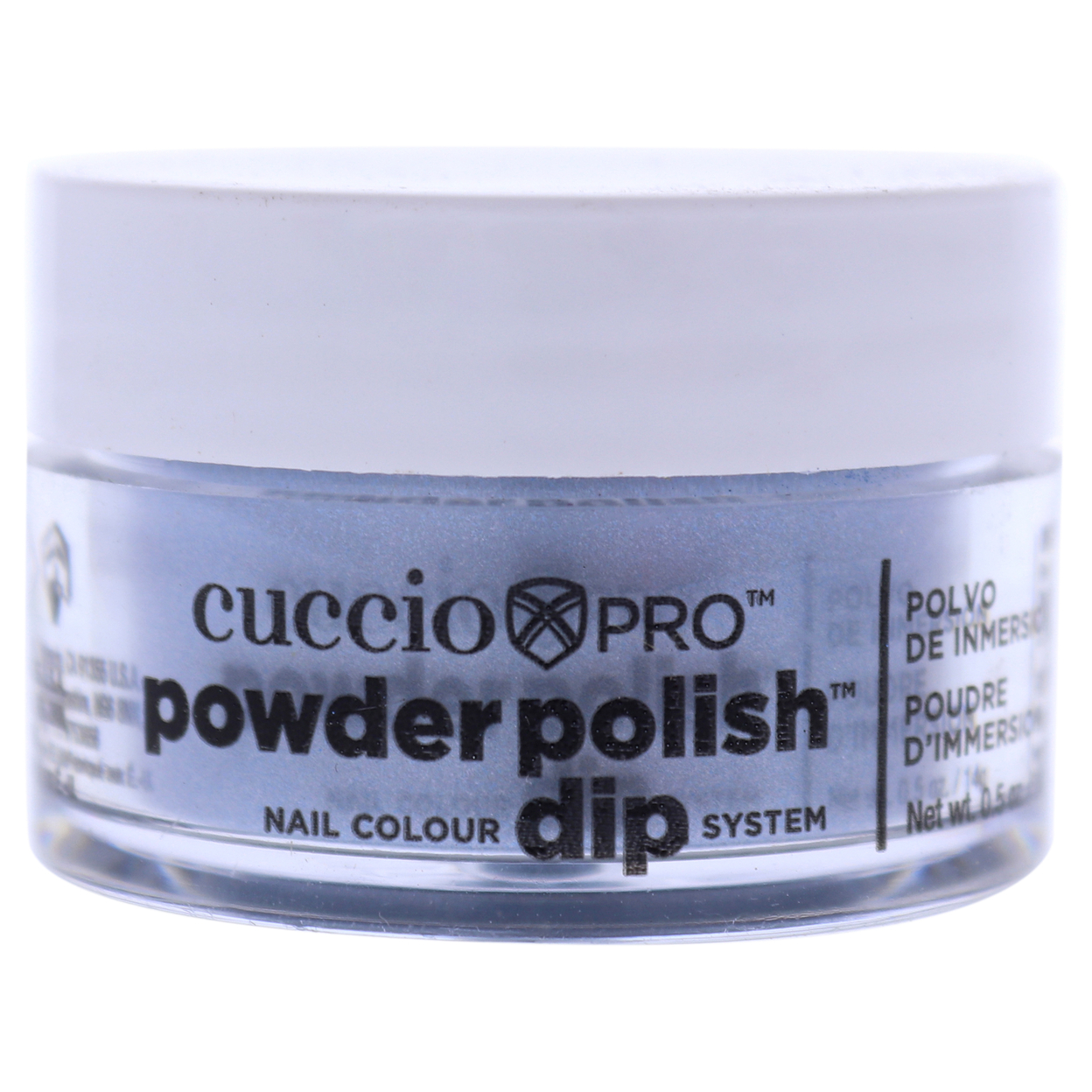 Cuccio Colour Pro Powder Polish Nail Colour Dip System - Blue With Blue Mica Nail Powder 0.5 Oz