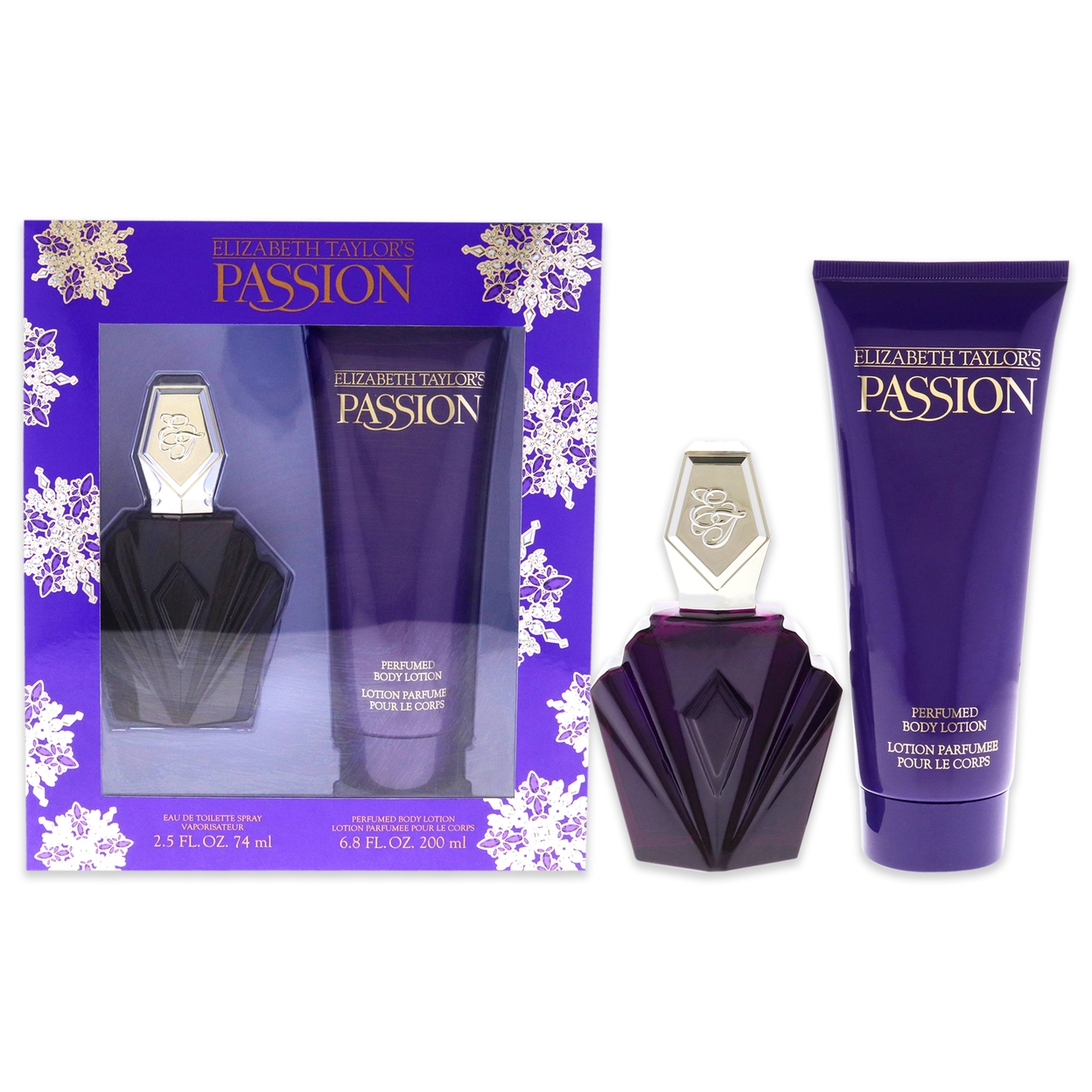 Elizabeth Taylor Passion 2.5oz EDT Spray, 6.8oz Perfumed Body Lotion 2 Pc Gift Set