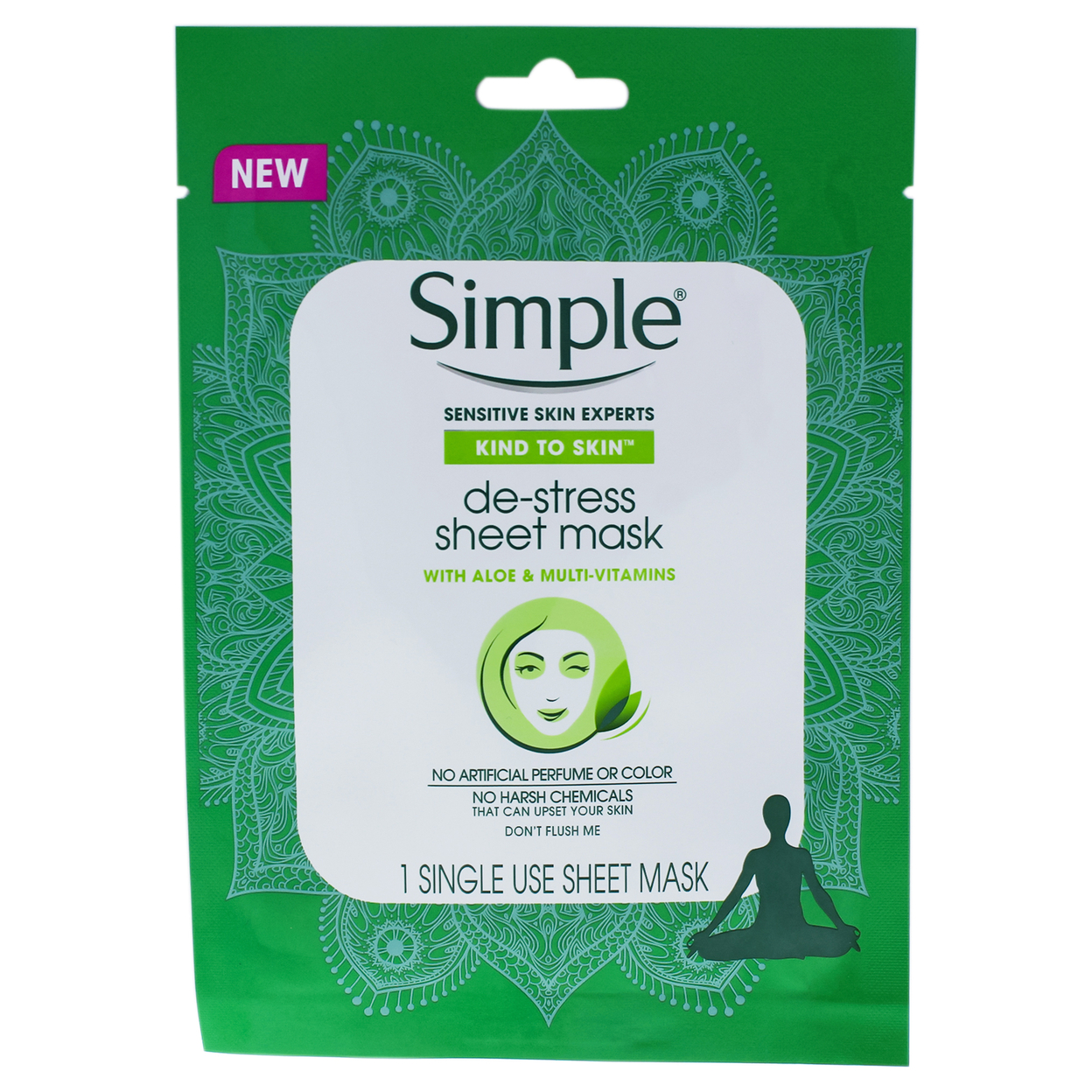 Simple Kind To Skin De-Stress Sheet Mask 1 Pc