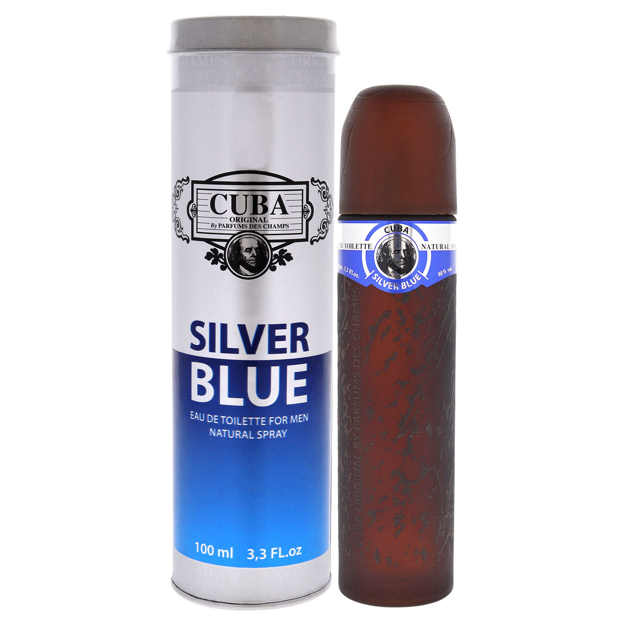 Cuba Men RETAIL Cuba Silver Blue 3.3 Oz