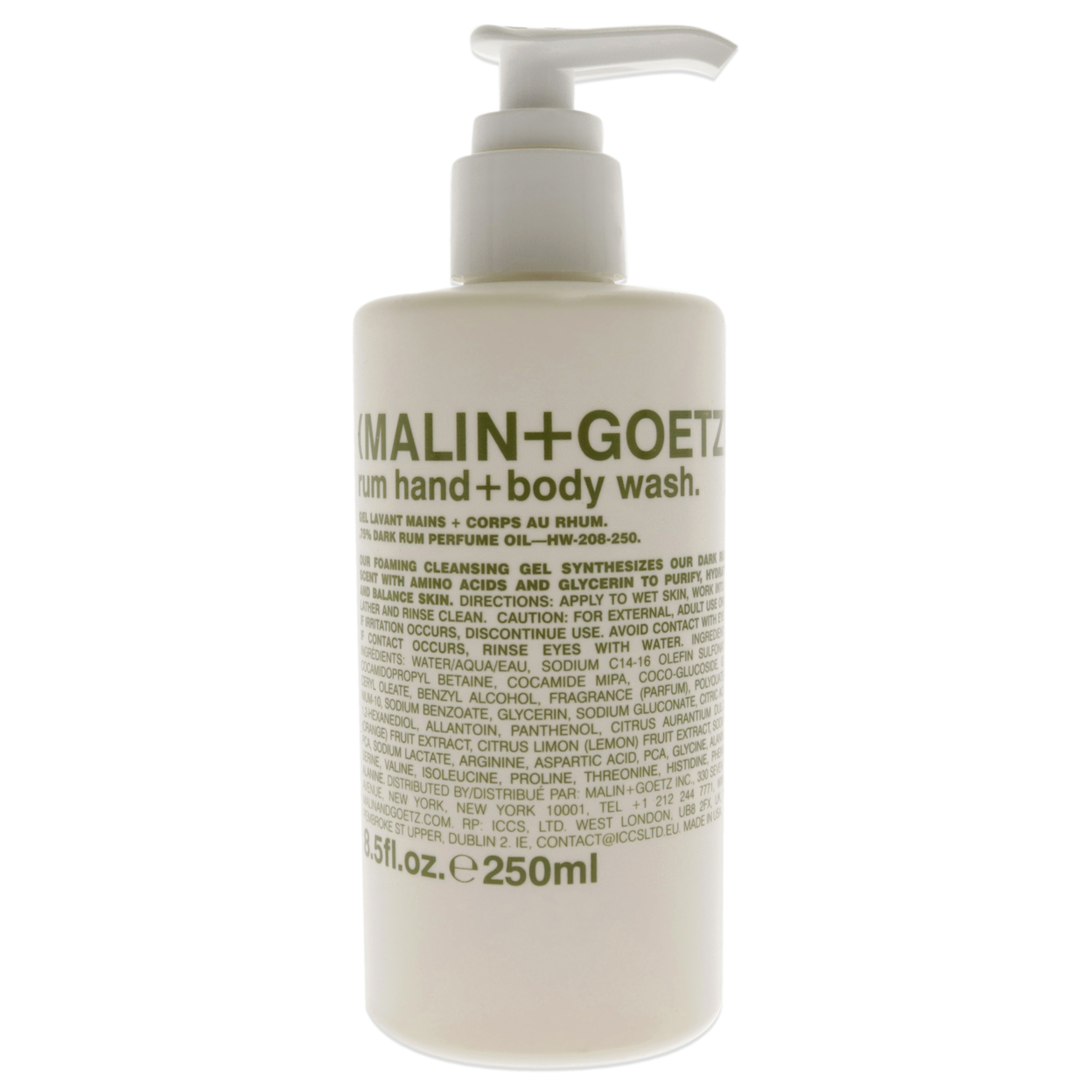 Malin + Goetz Unisex BATHBODY Rum Hand And Body Wash 8.5 Oz